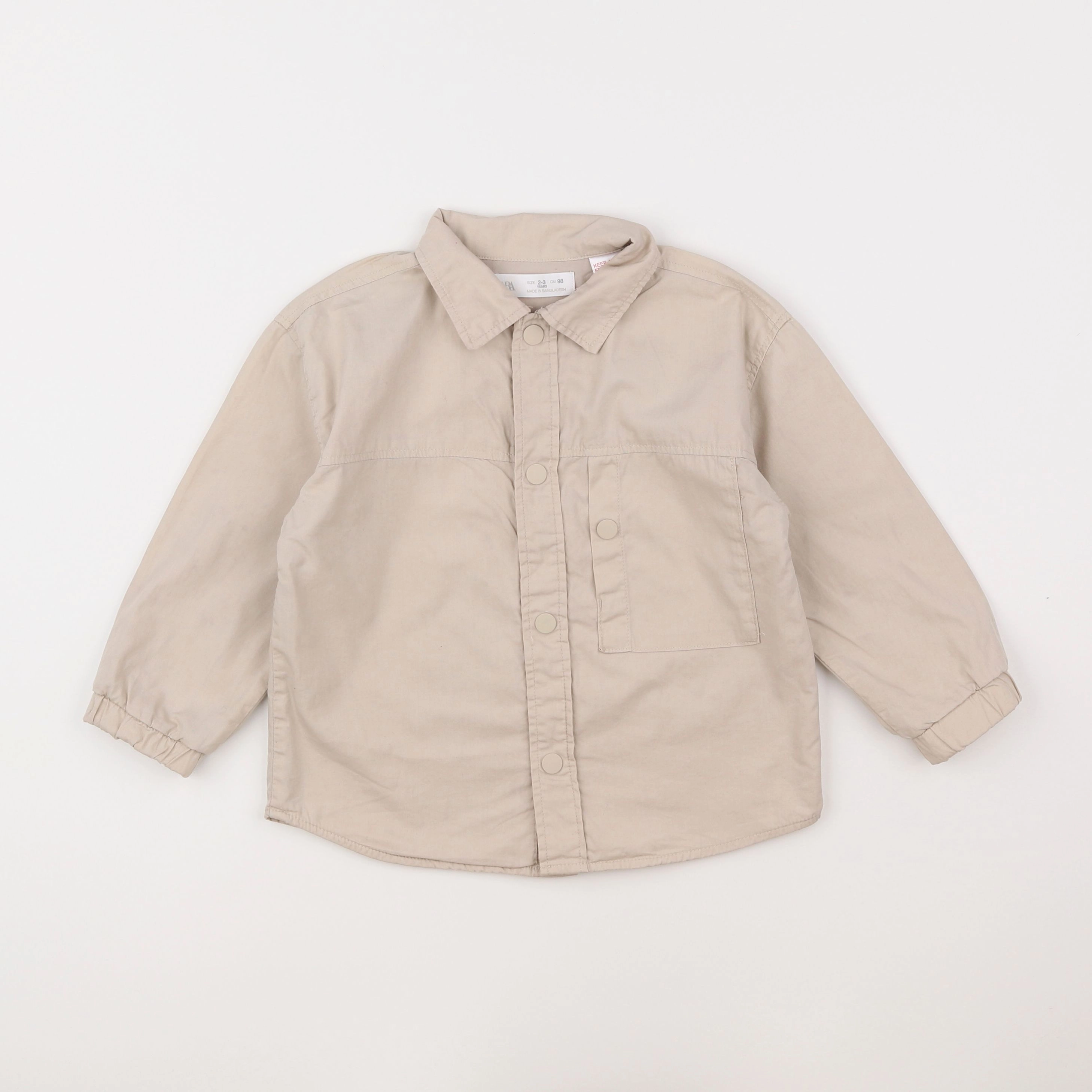 Zara - veste imprimé au dos beige - 2/3 ans