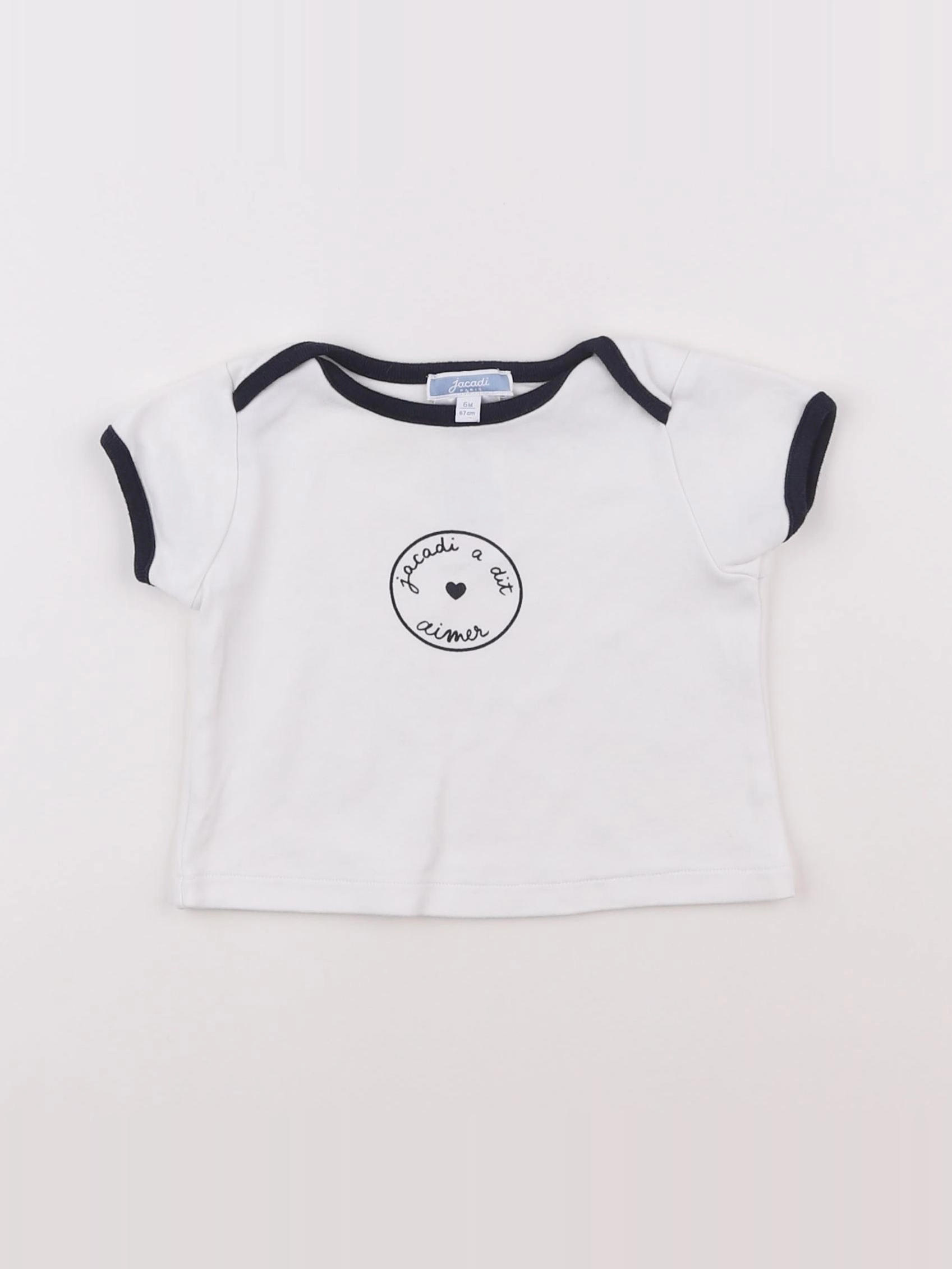 Jacadi - tee-shirt blanc - 6 mois