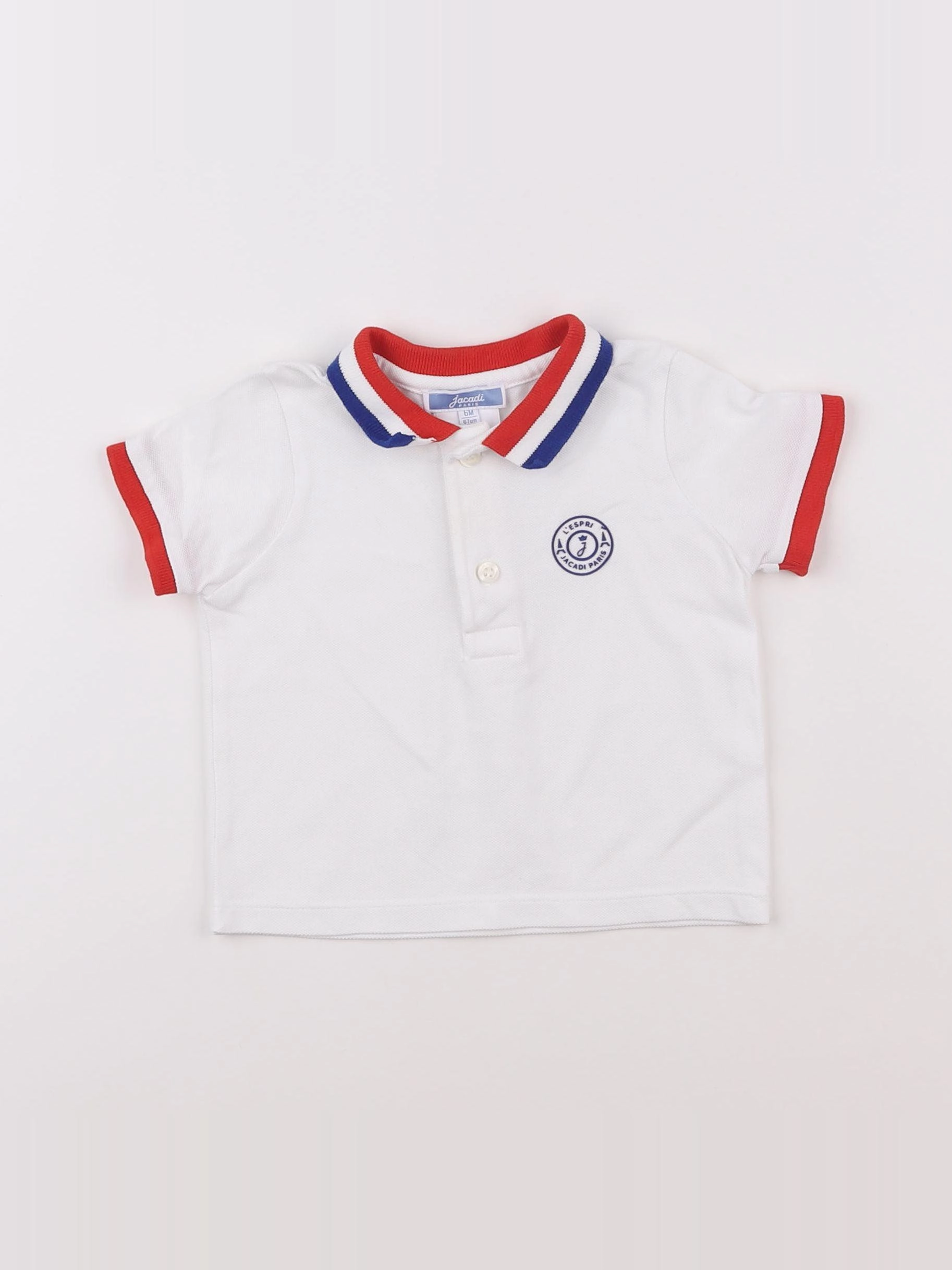 Jacadi - polo blanc - 6 mois