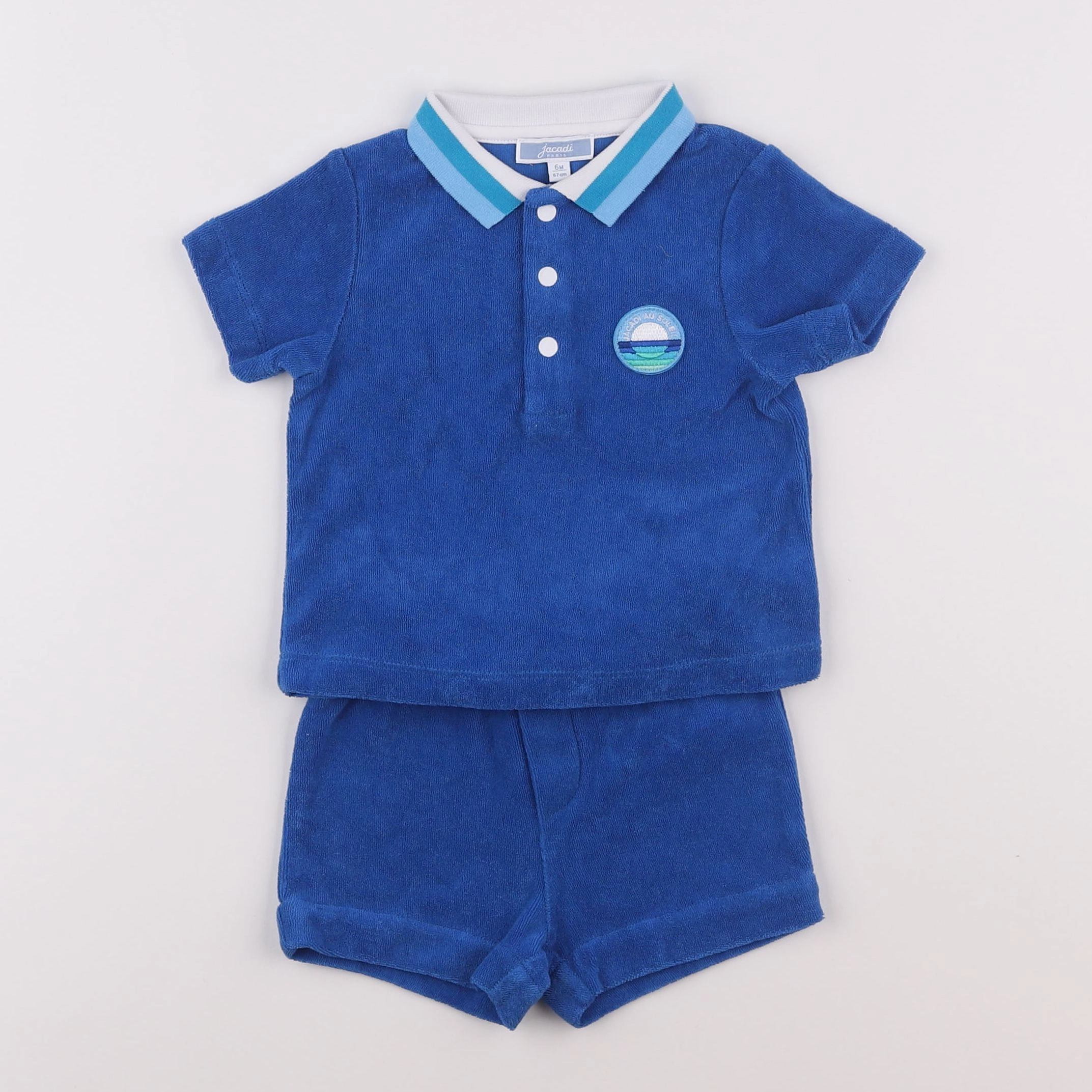 Jacadi - ensemble bleu - 6 mois