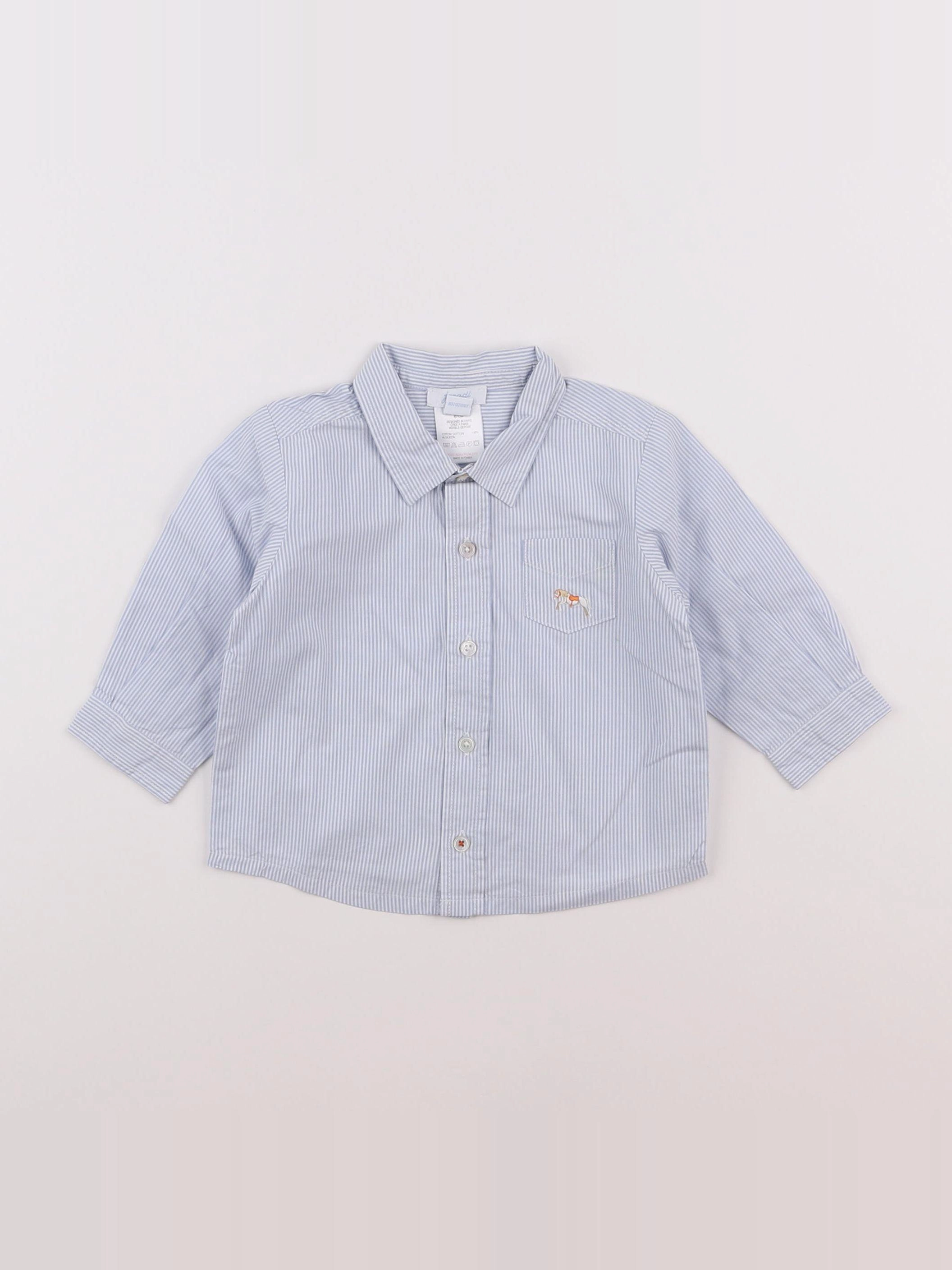 Jacadi - chemise bleu - 6 mois