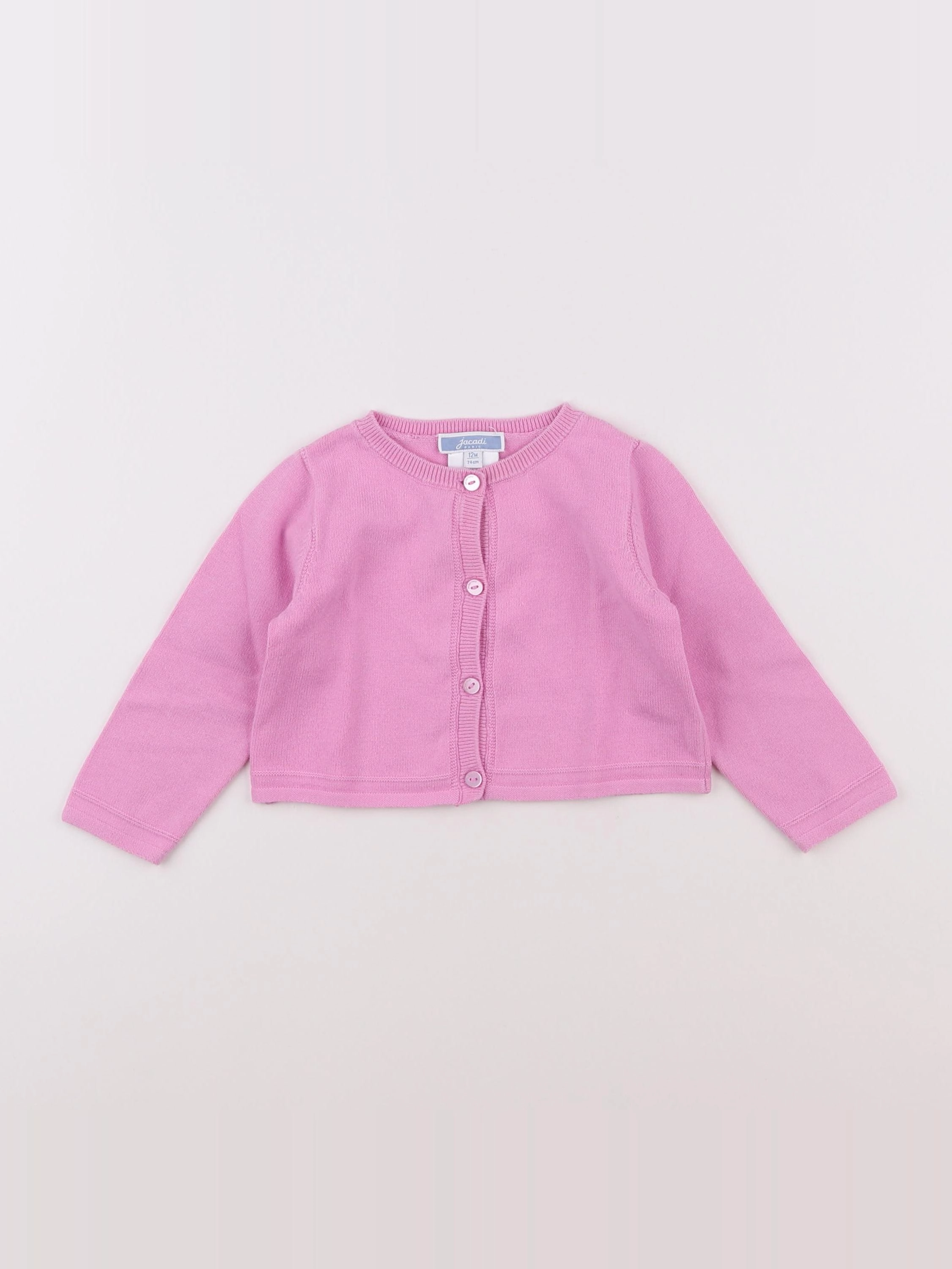 Jacadi - gilet rose - 12 mois