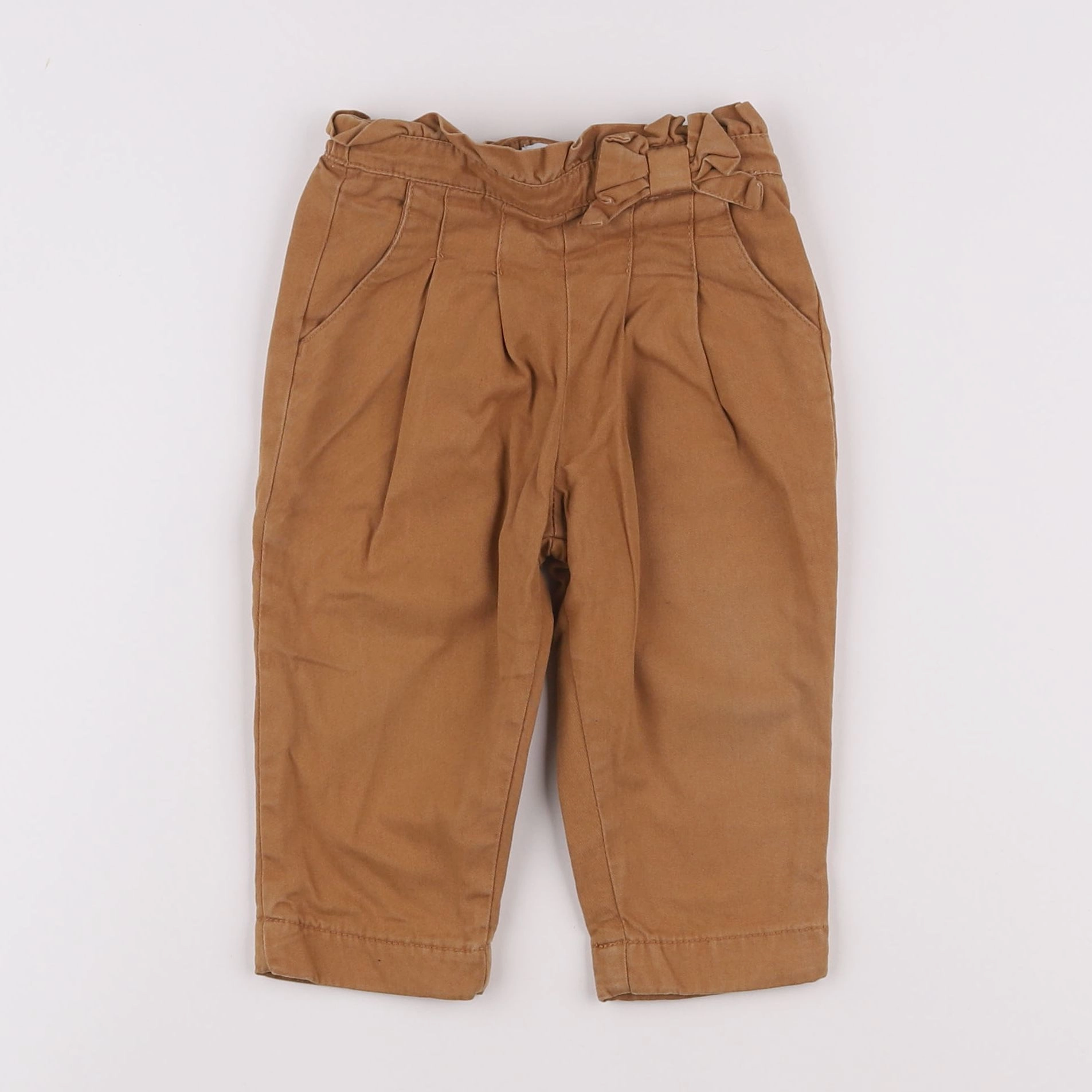 Vertbaudet - pantalon jaune - 12 mois