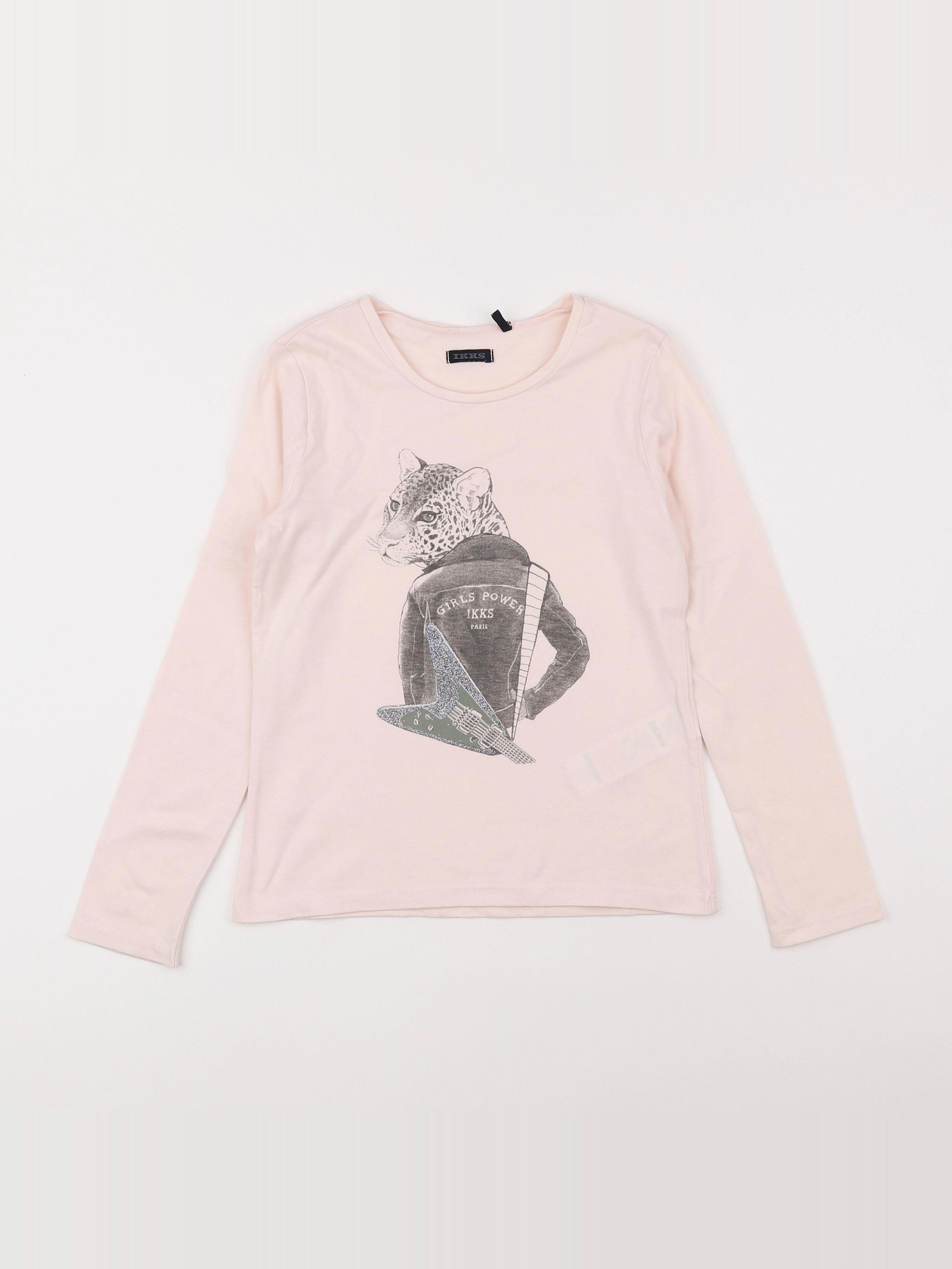 IKKS - tee-shirt rose - 8 ans