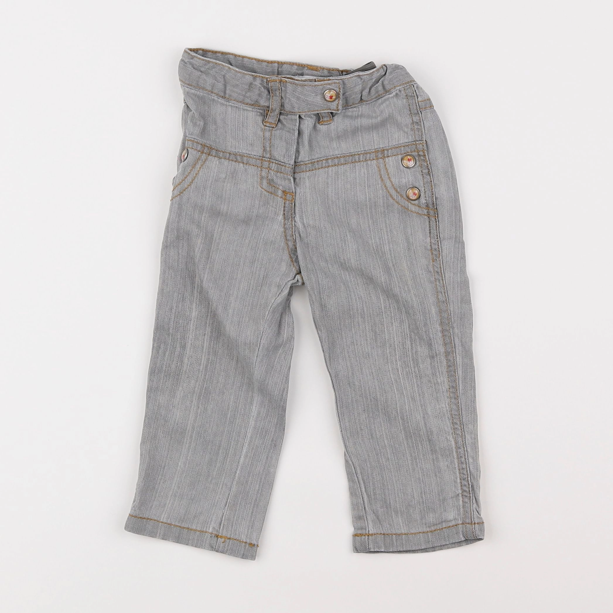 Vertbaudet - pantalon gris - 12 mois