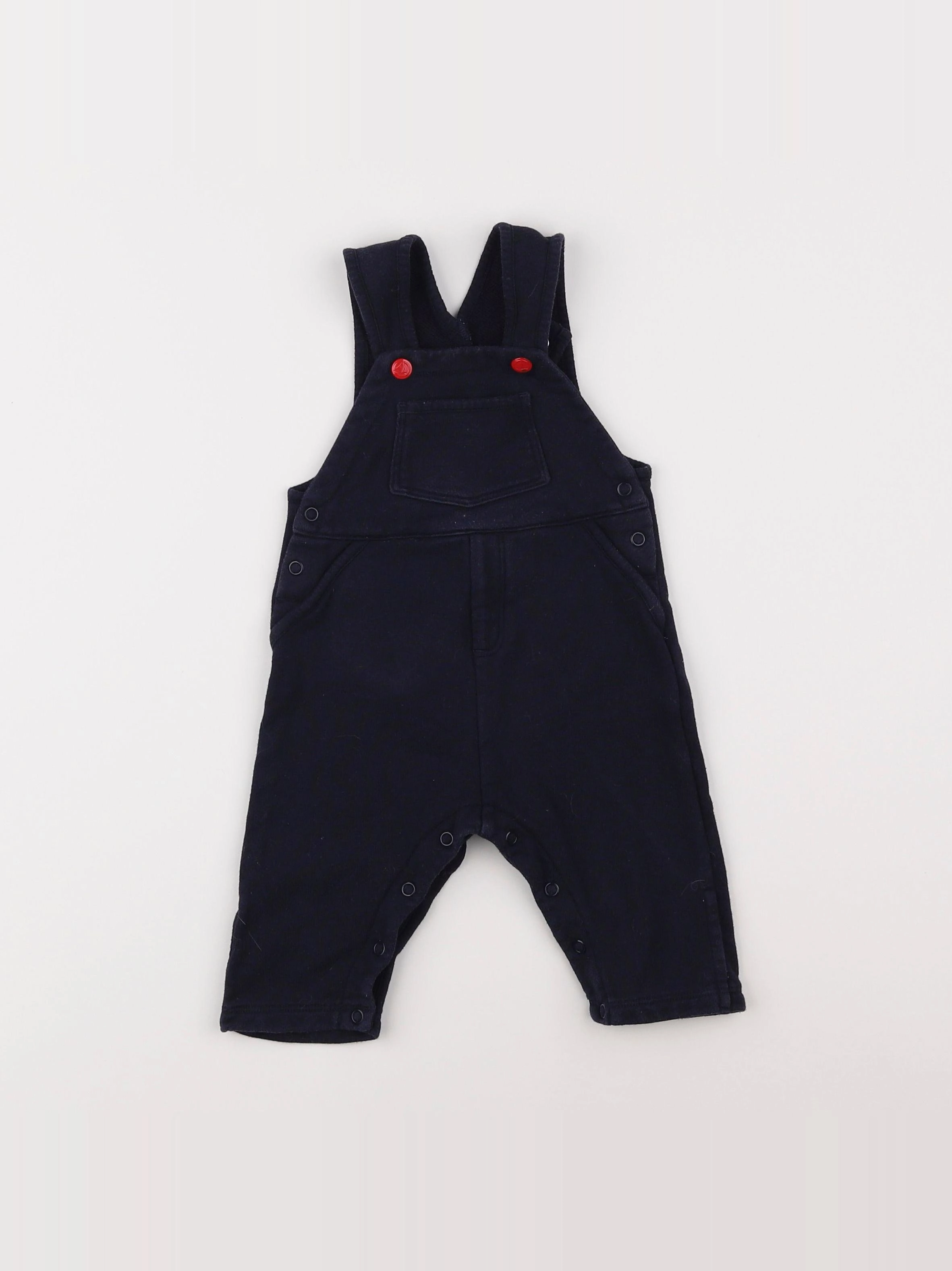 Petit Bateau - salopette bleu - 6 mois