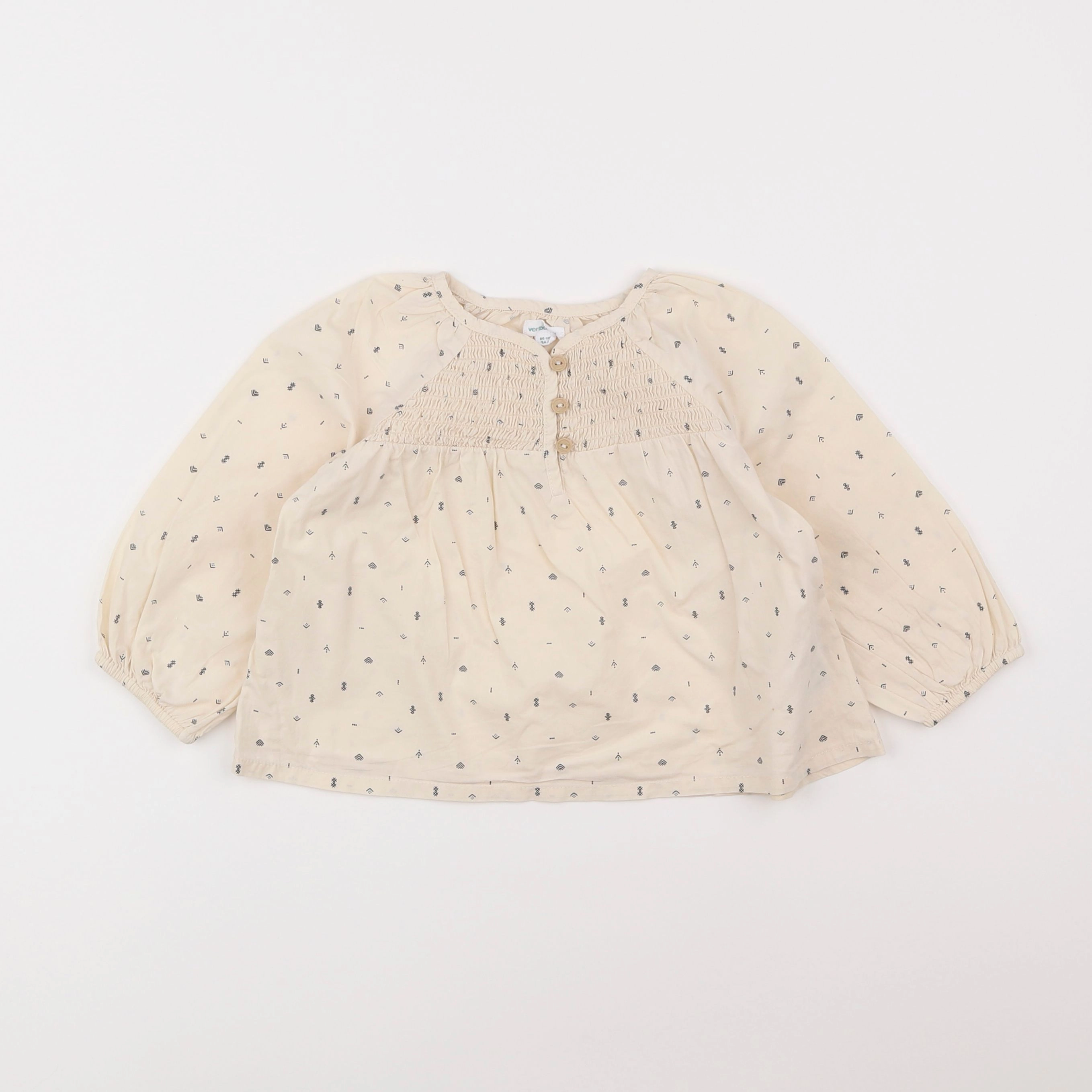 Vertbaudet - blouse beige - 2 ans