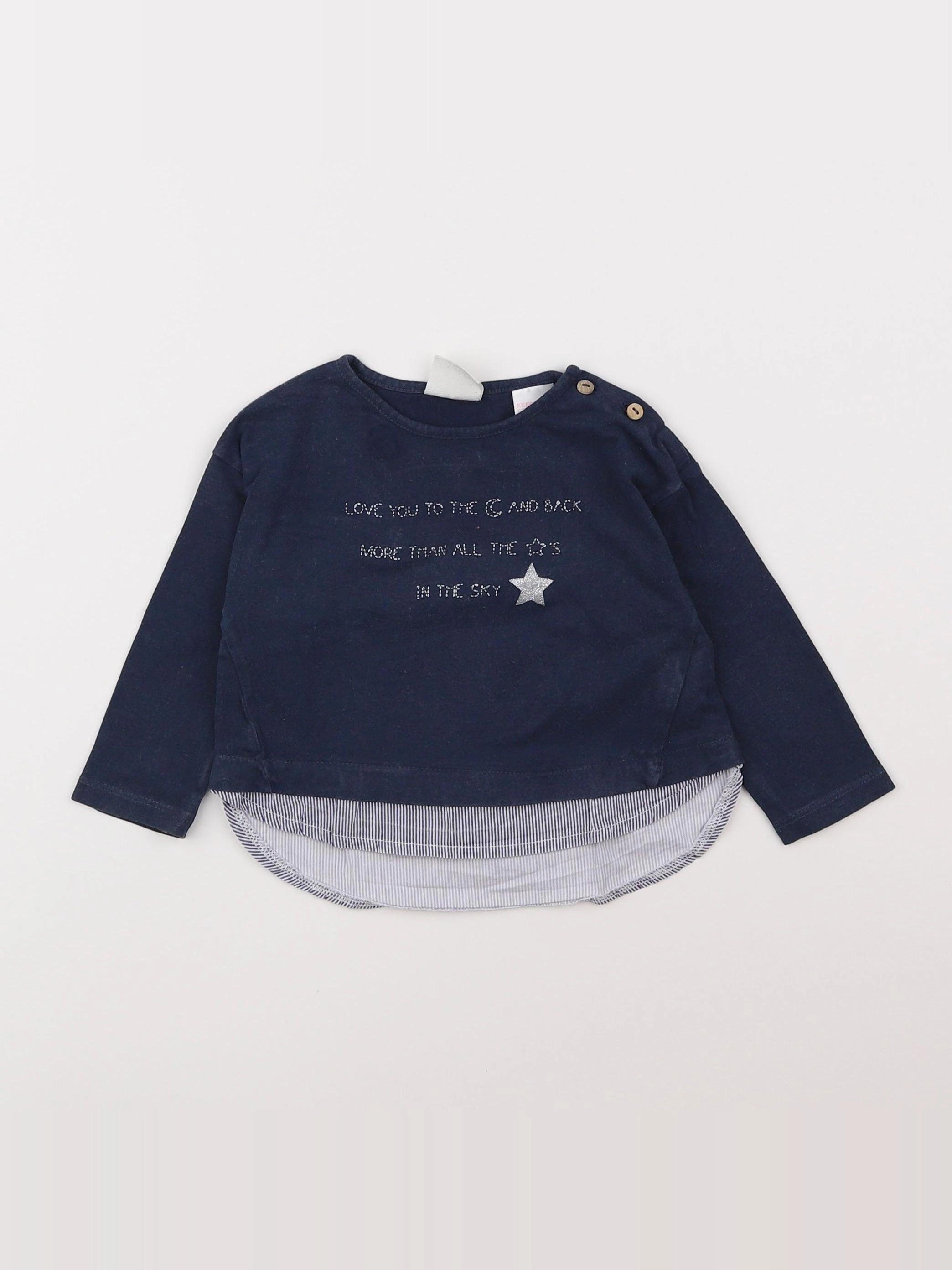 Zara - tee-shirt bleu - 9/12 mois