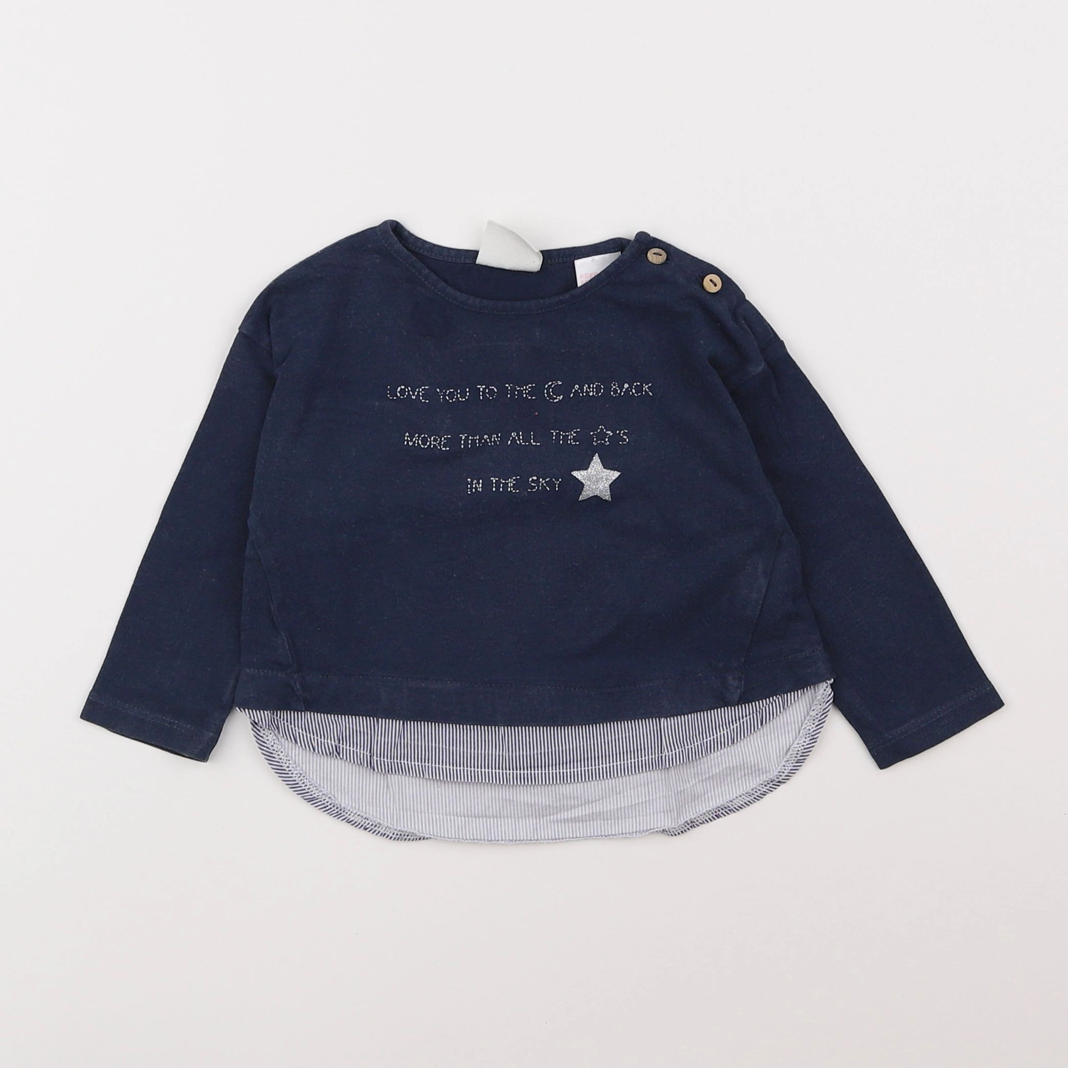 Zara - tee-shirt bleu - 9/12 mois