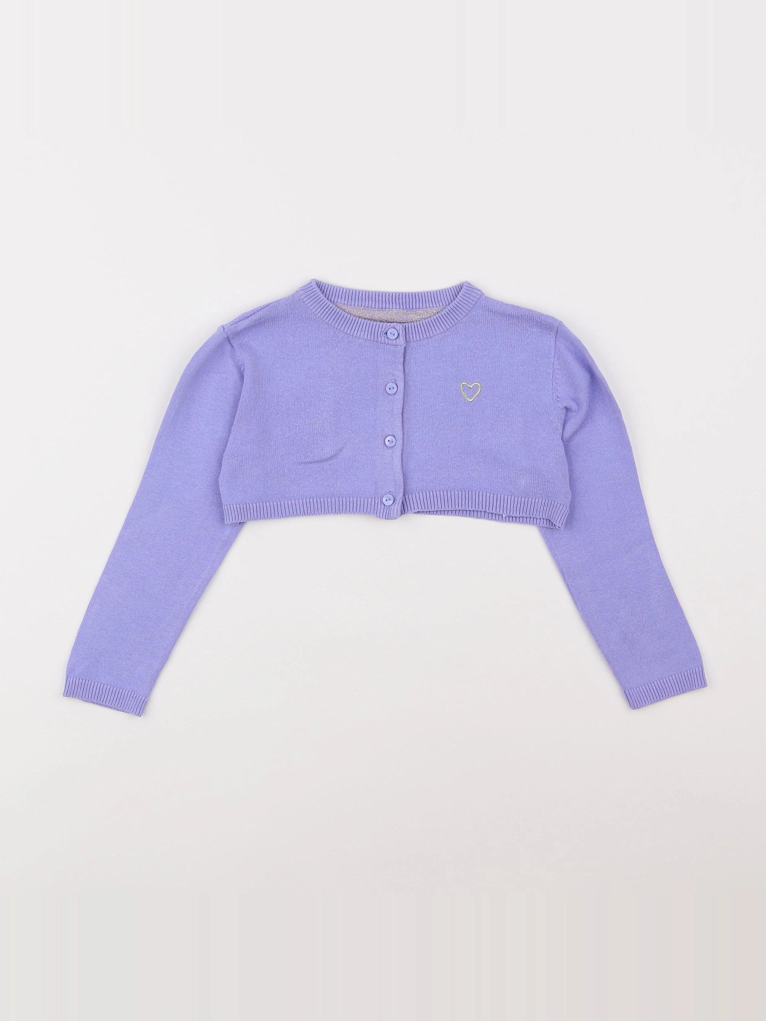 Vertbaudet - gilet violet - 3 ans