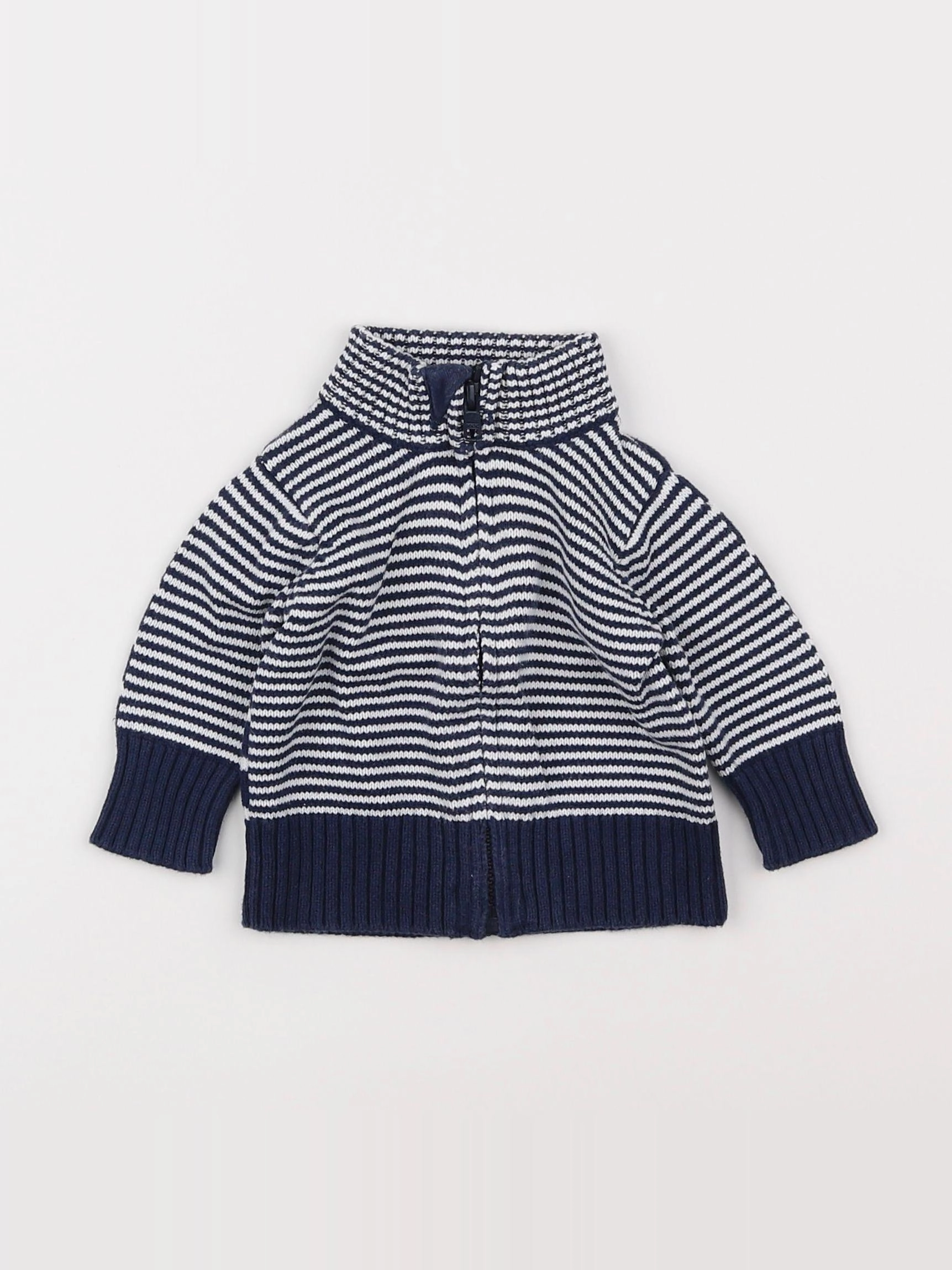 Petit Bateau - gilet bleu - 3 mois