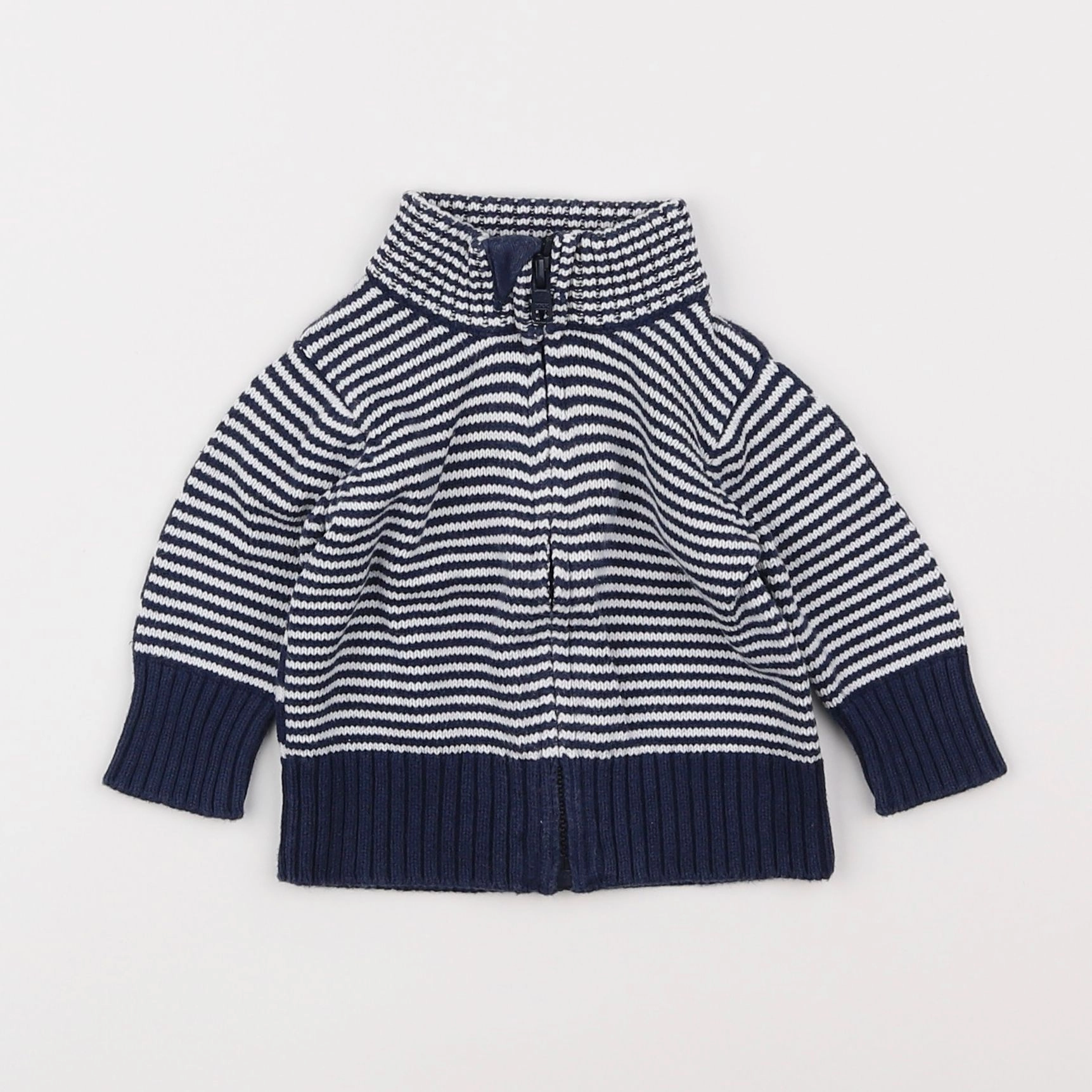 Petit Bateau - gilet bleu - 3 mois