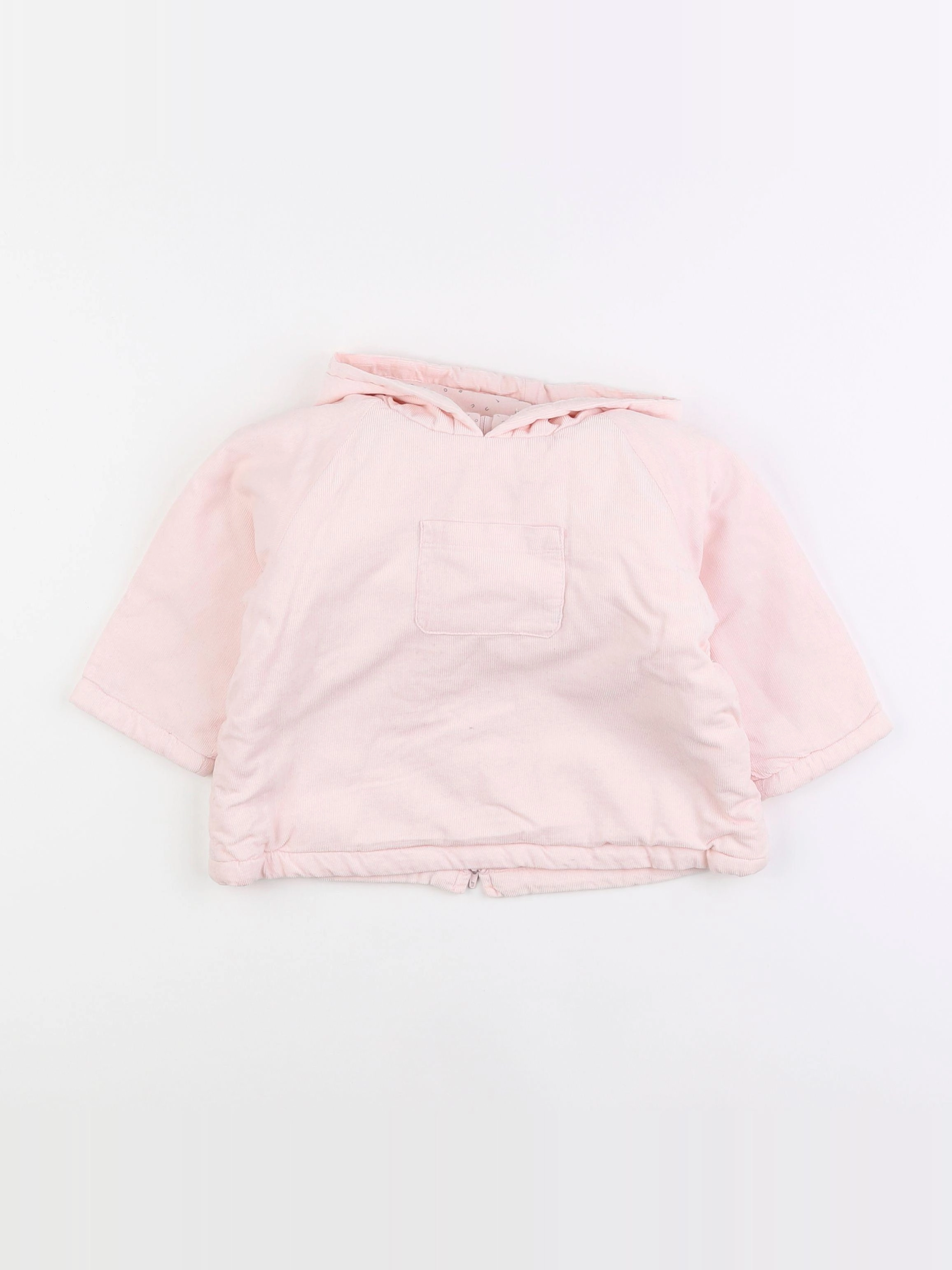 Boutchou - manteau rose - 12 mois