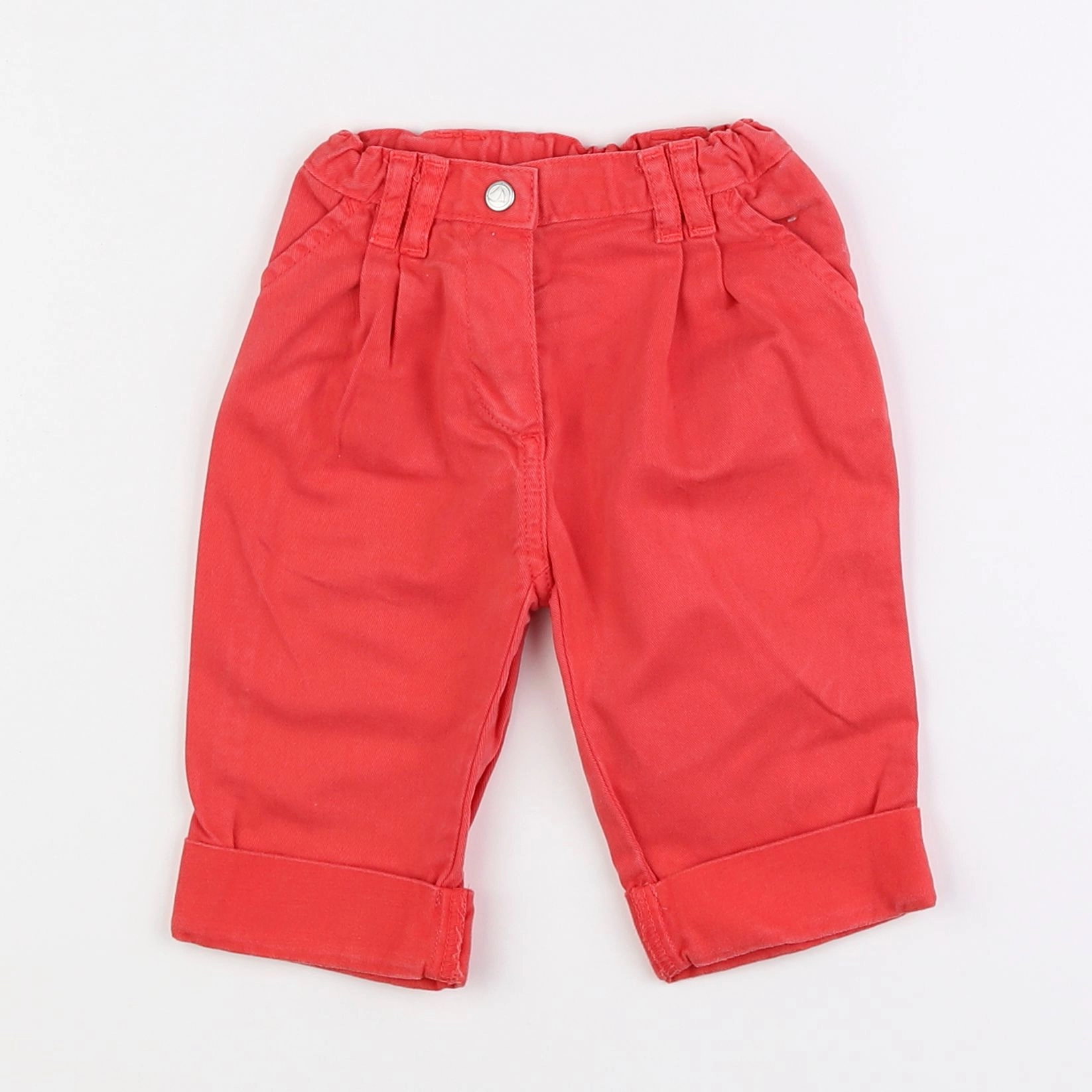 Petit Bateau - short rouge - 6 mois