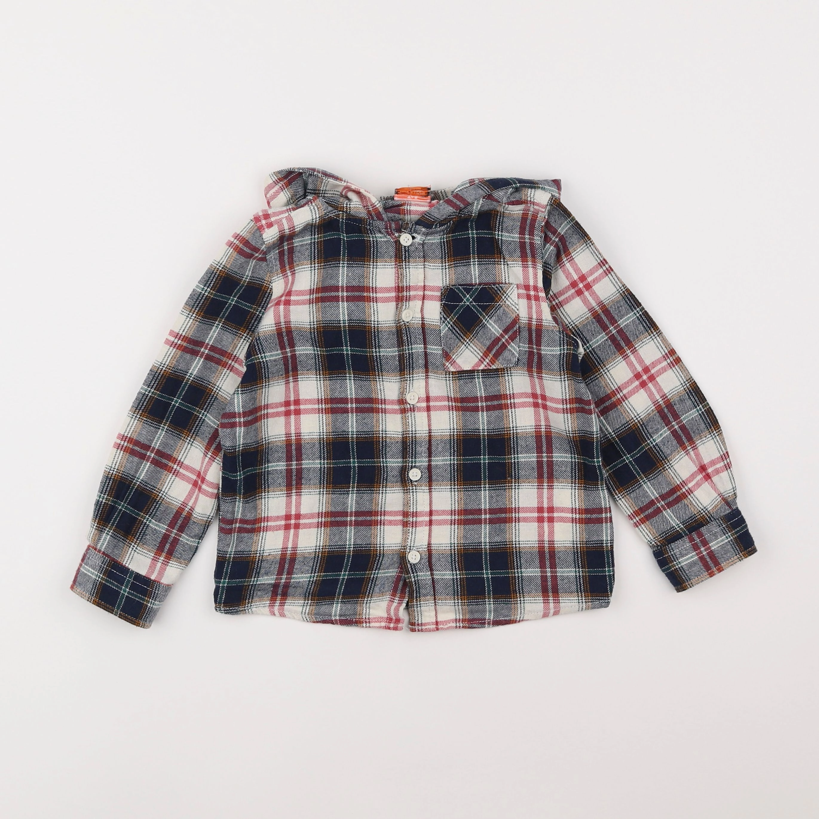 Tape à l'oeil - chemise bleu, rouge - 3 ans