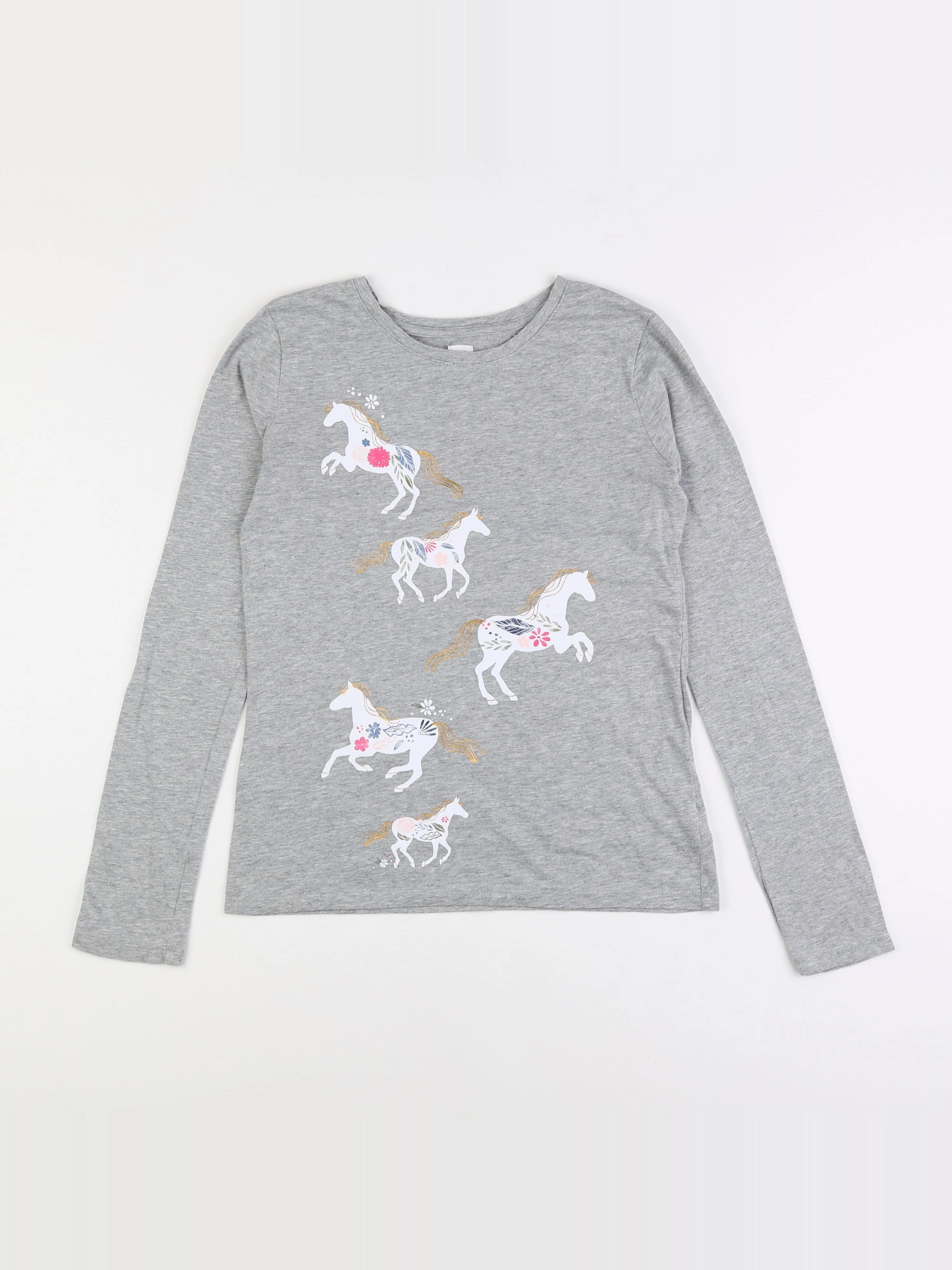 GAP - tee-shirt gris - 10/12 ans