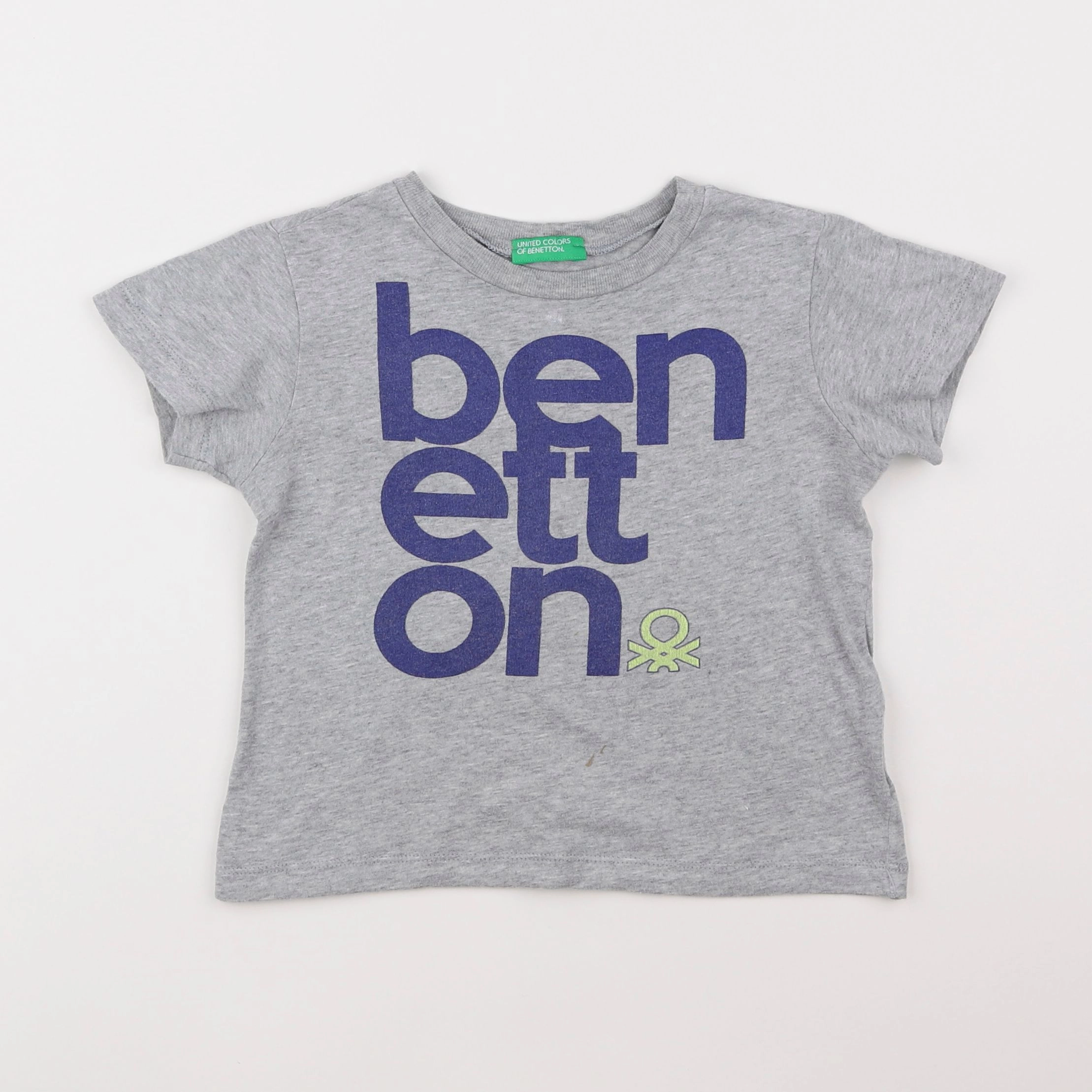 Benetton - tee-shirt gris - 2 ans