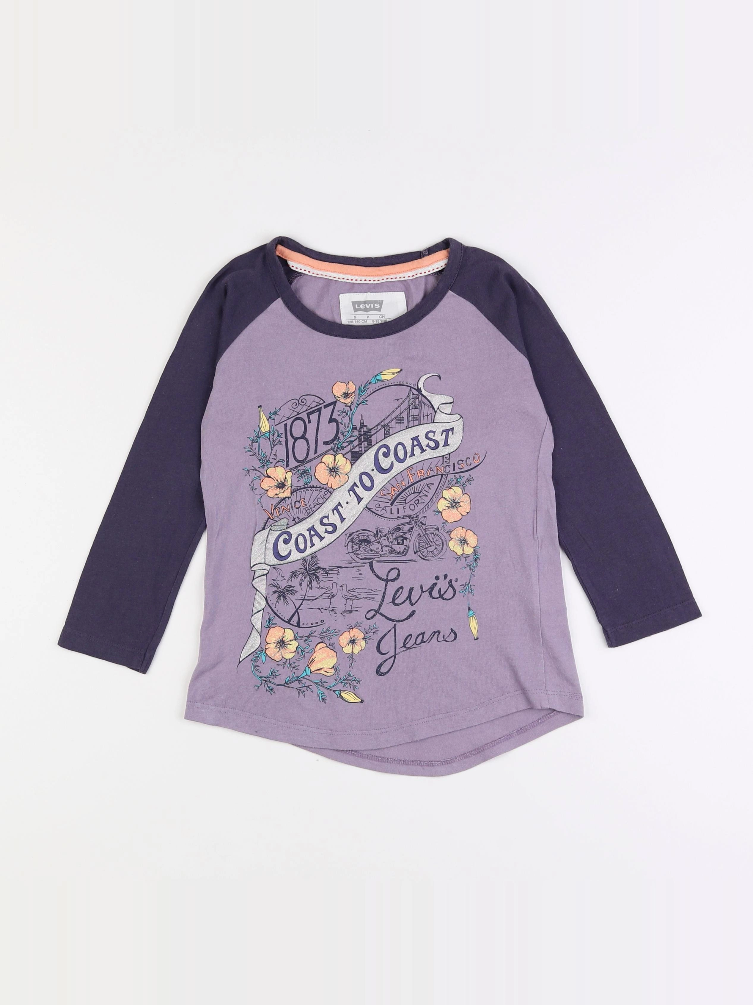 Levi's - tee-shirt violet - 8/10 ans