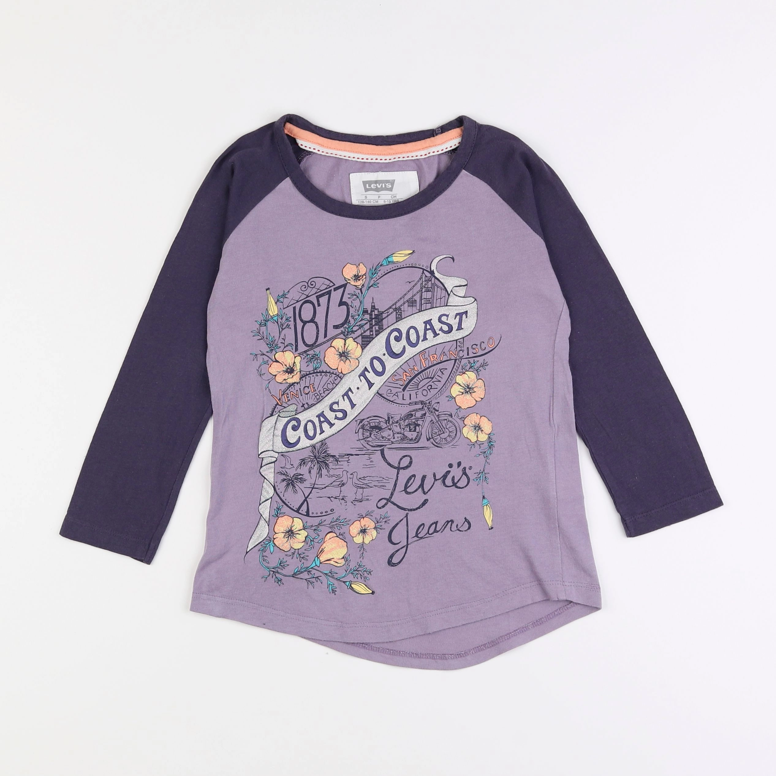 Levi's - tee-shirt violet - 8/10 ans