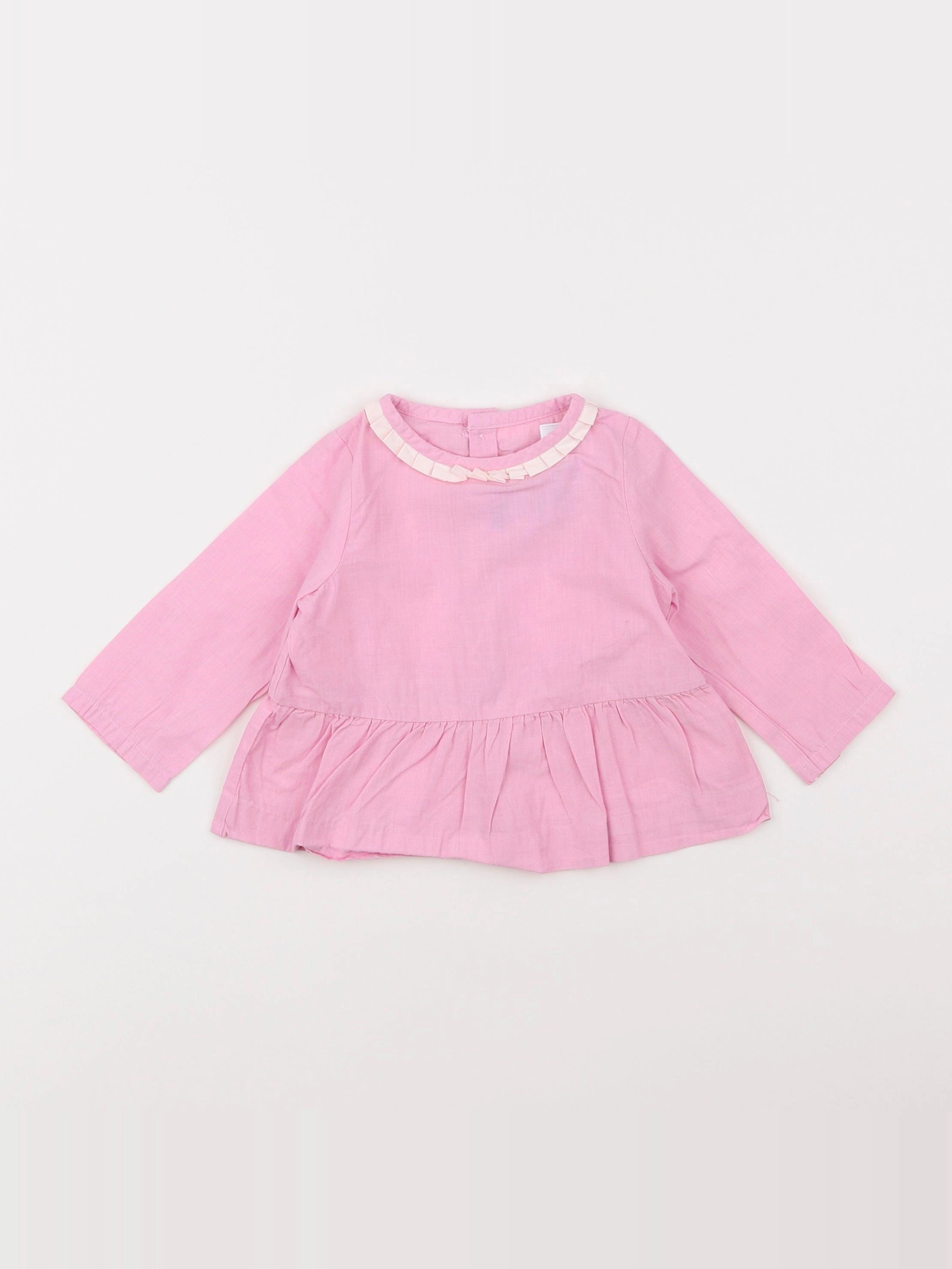 Jacadi - blouse rose - 6 mois