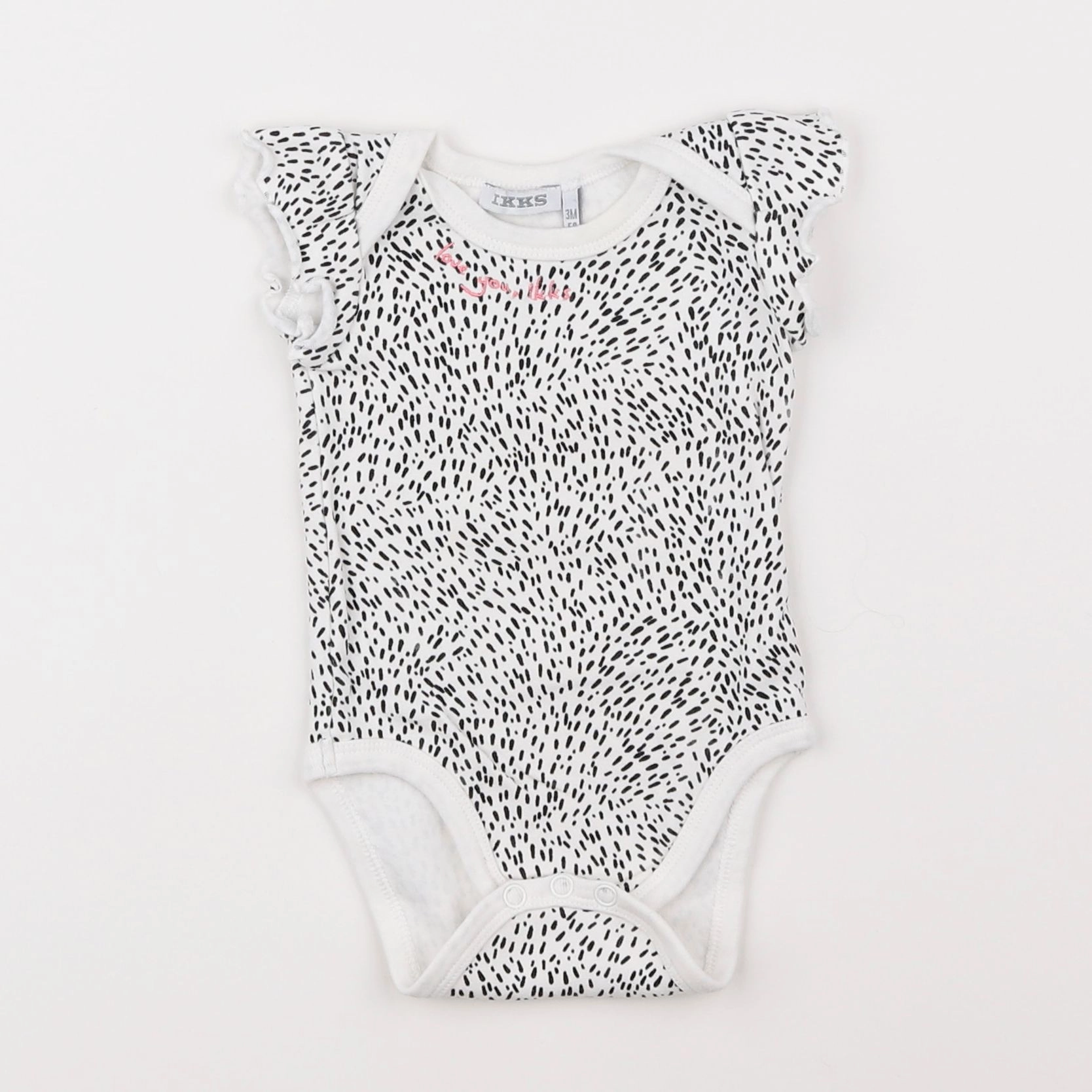 IKKS - body blanc, noir - 3 mois