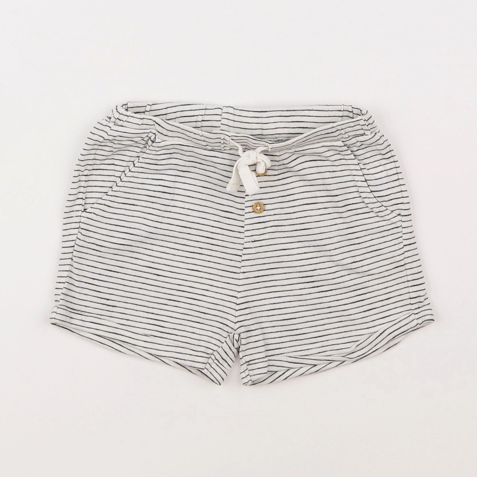 Boutchou - short blanc, bleu - 18 mois