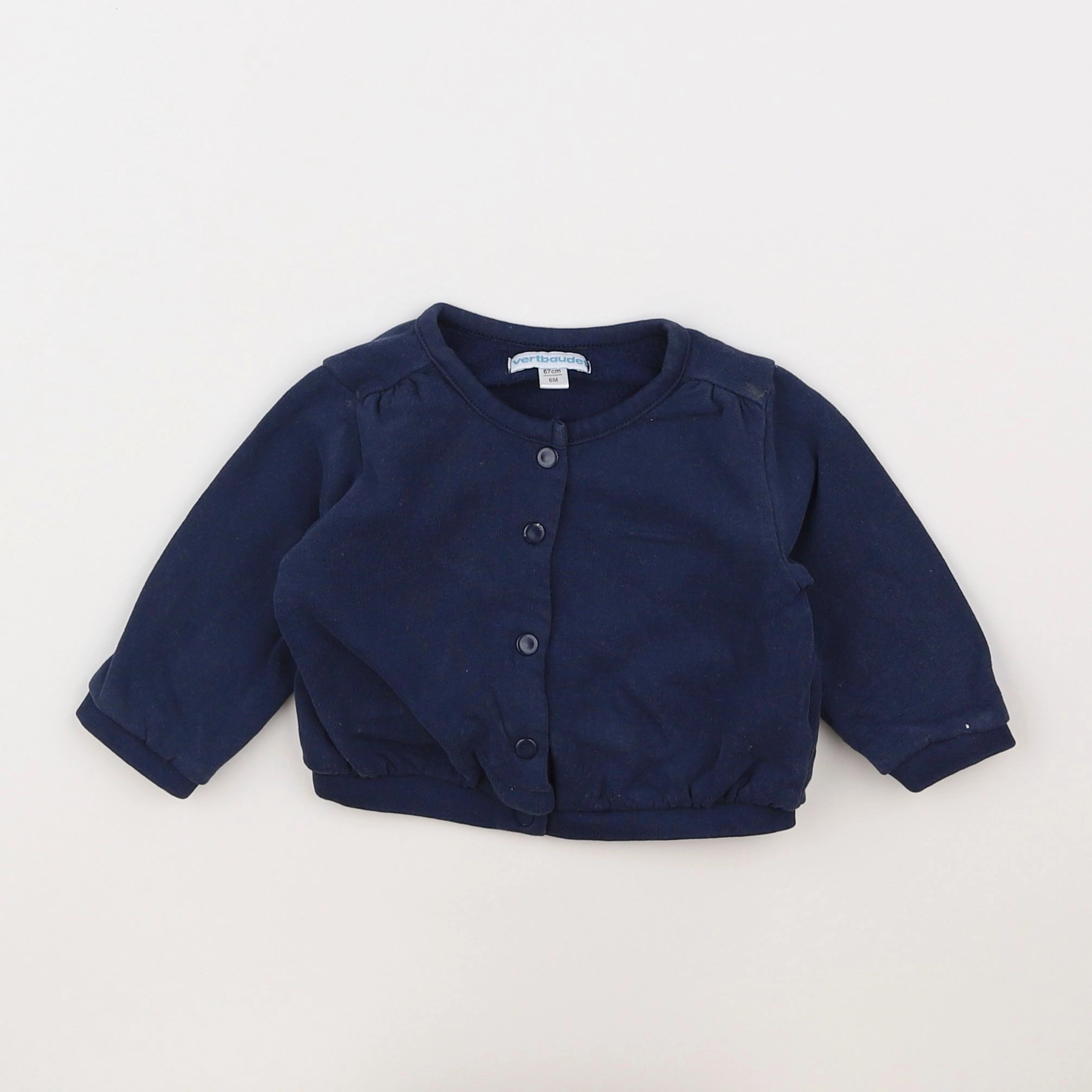 Vertbaudet - sweat bleu - 6 mois