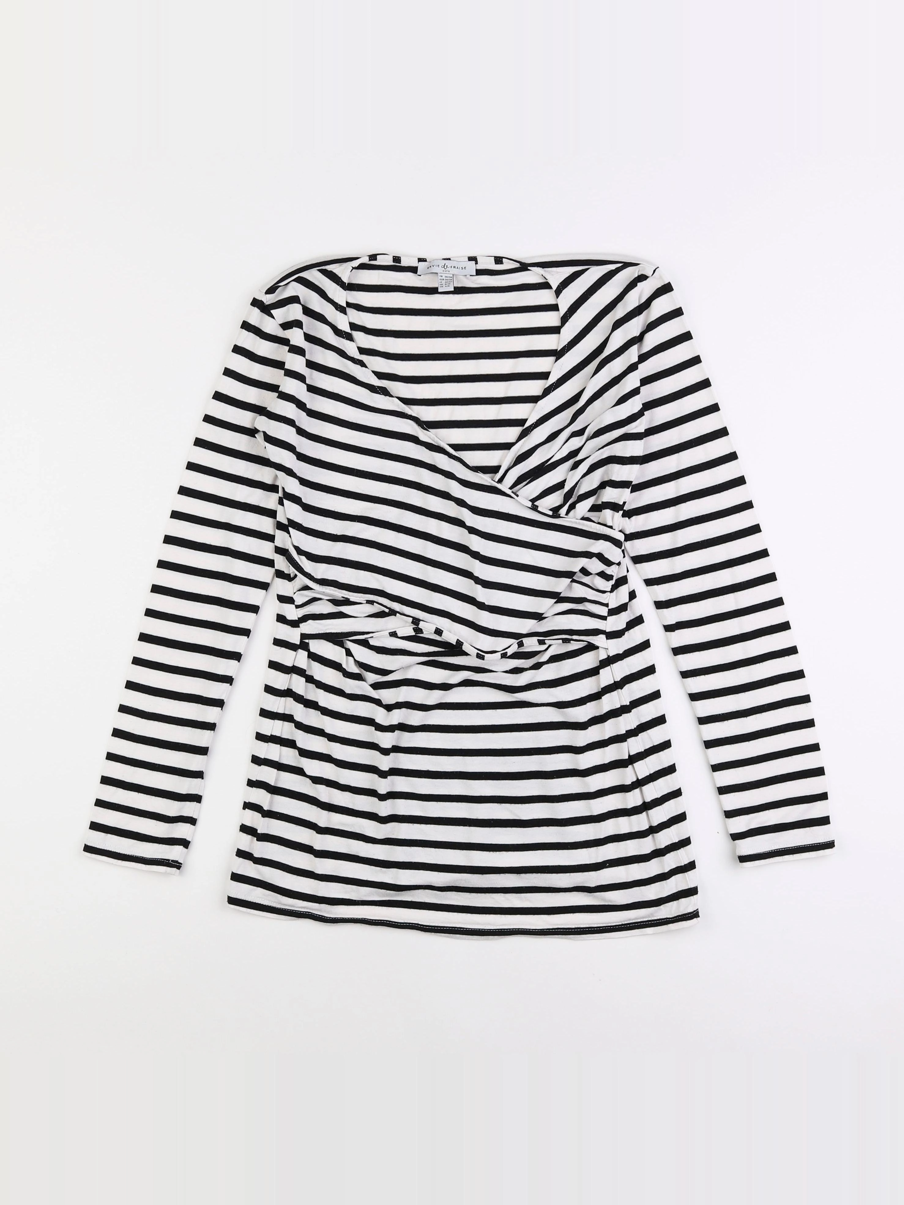 Envie de fraise - tee-shirt grossesse, allaitement blanc, bleu - 36 à 38