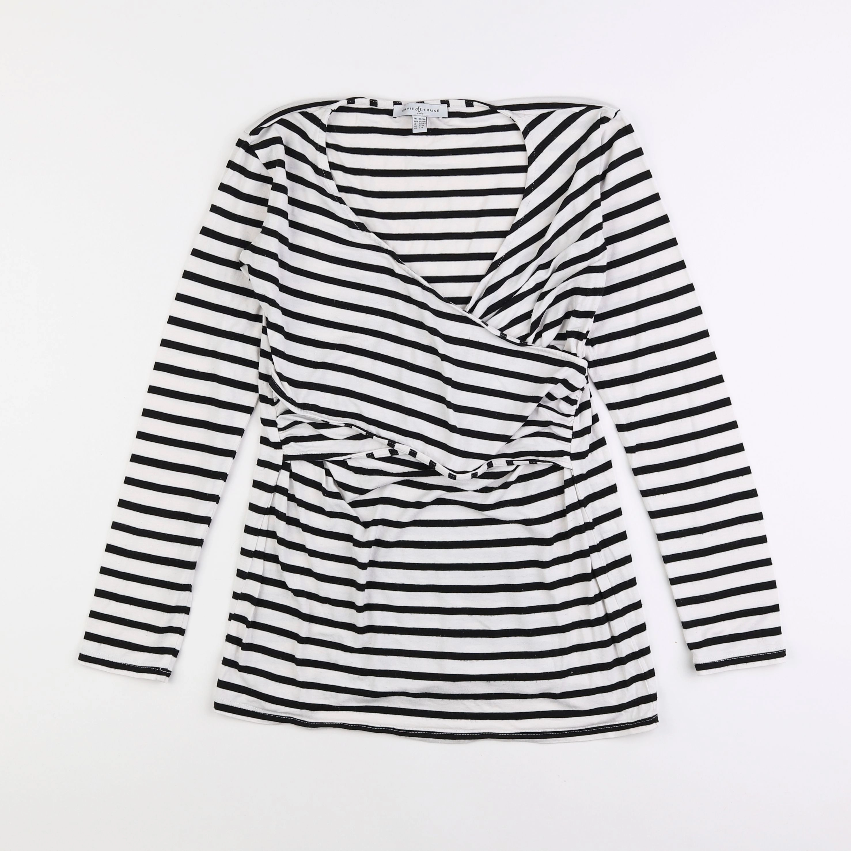 Envie de fraise - tee-shirt grossesse, allaitement blanc, bleu - 36 à 38
