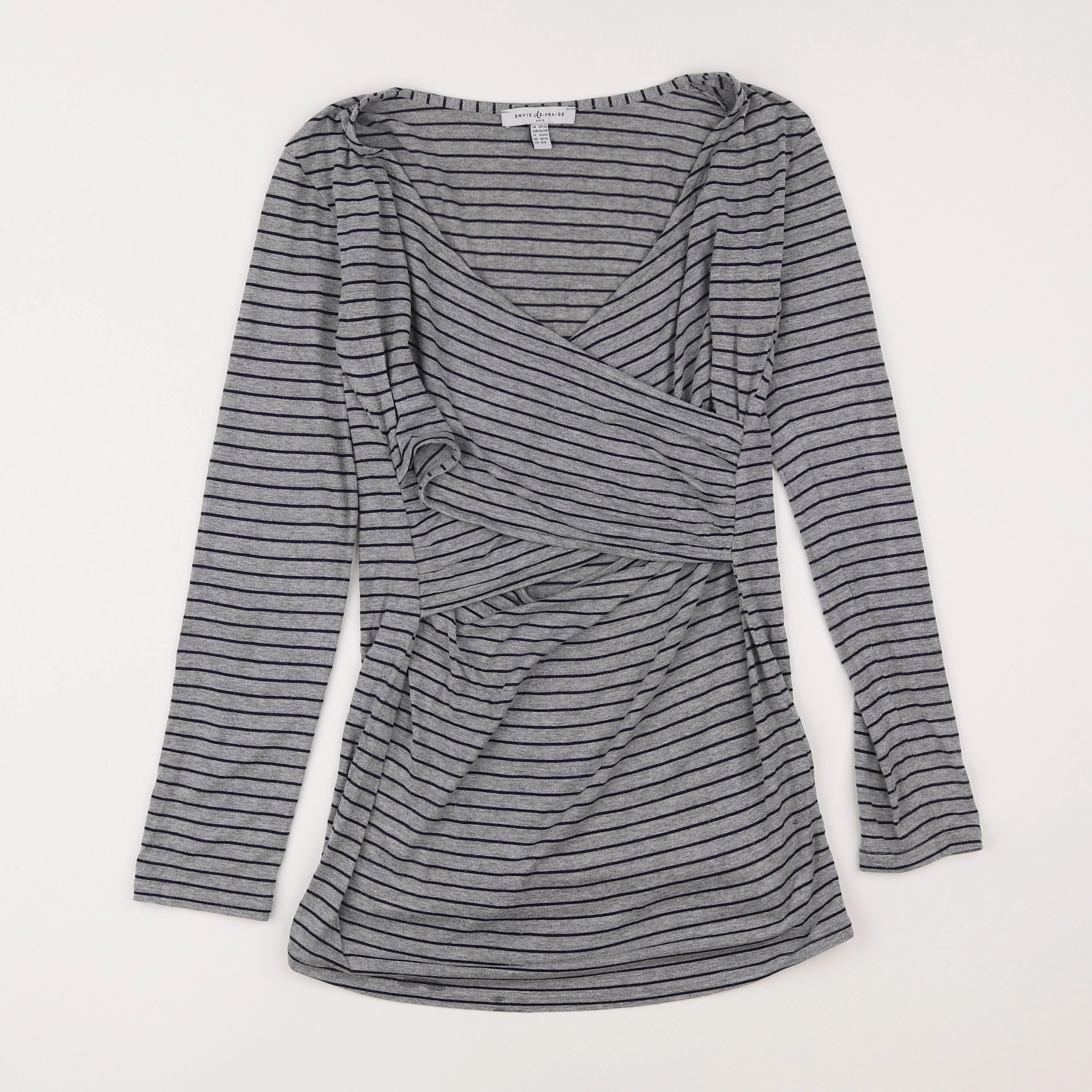 Envie de fraise - tee-shirt grossesse, allaitement gris - 38 à 40
