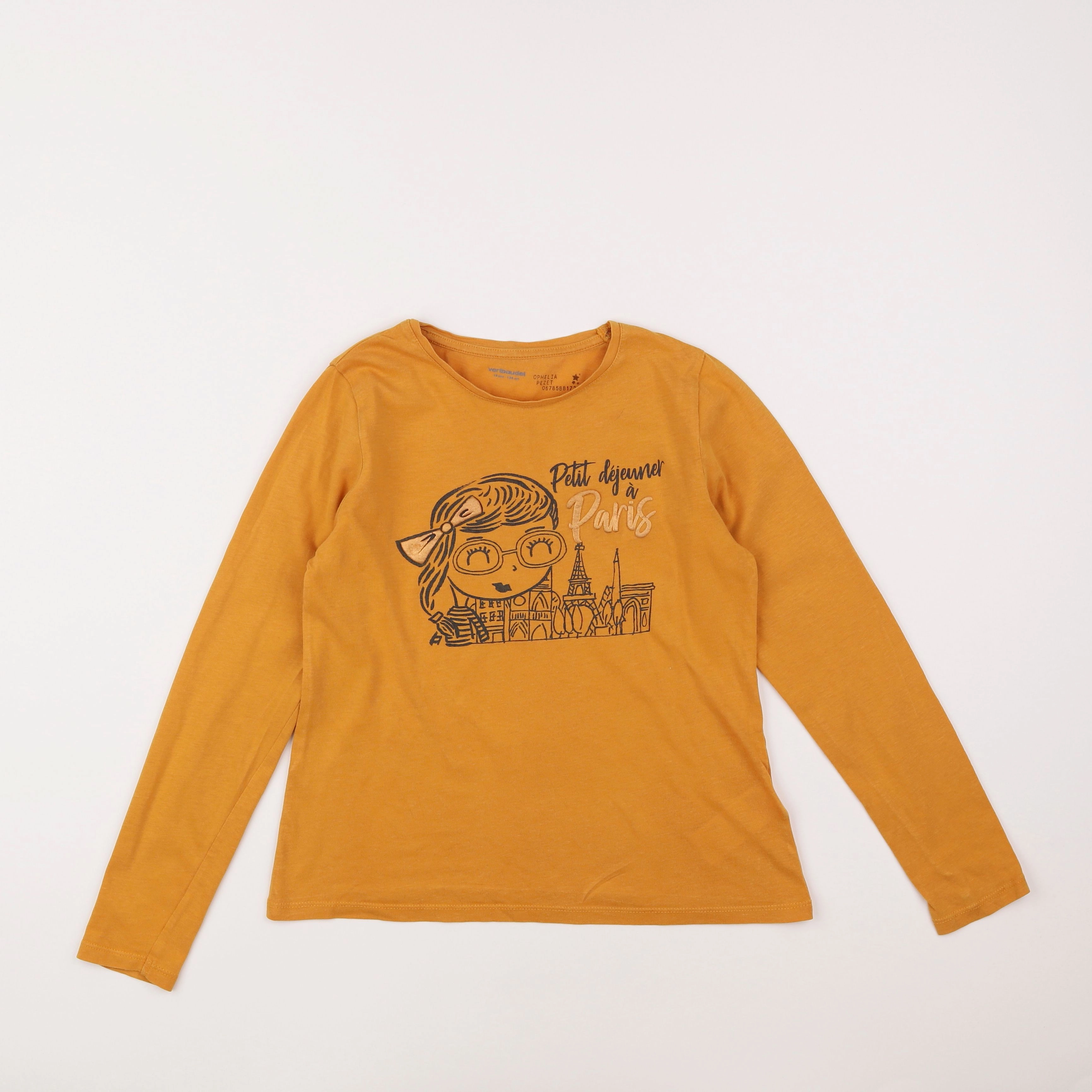 Vertbaudet - tee-shirt jaune - 10 ans