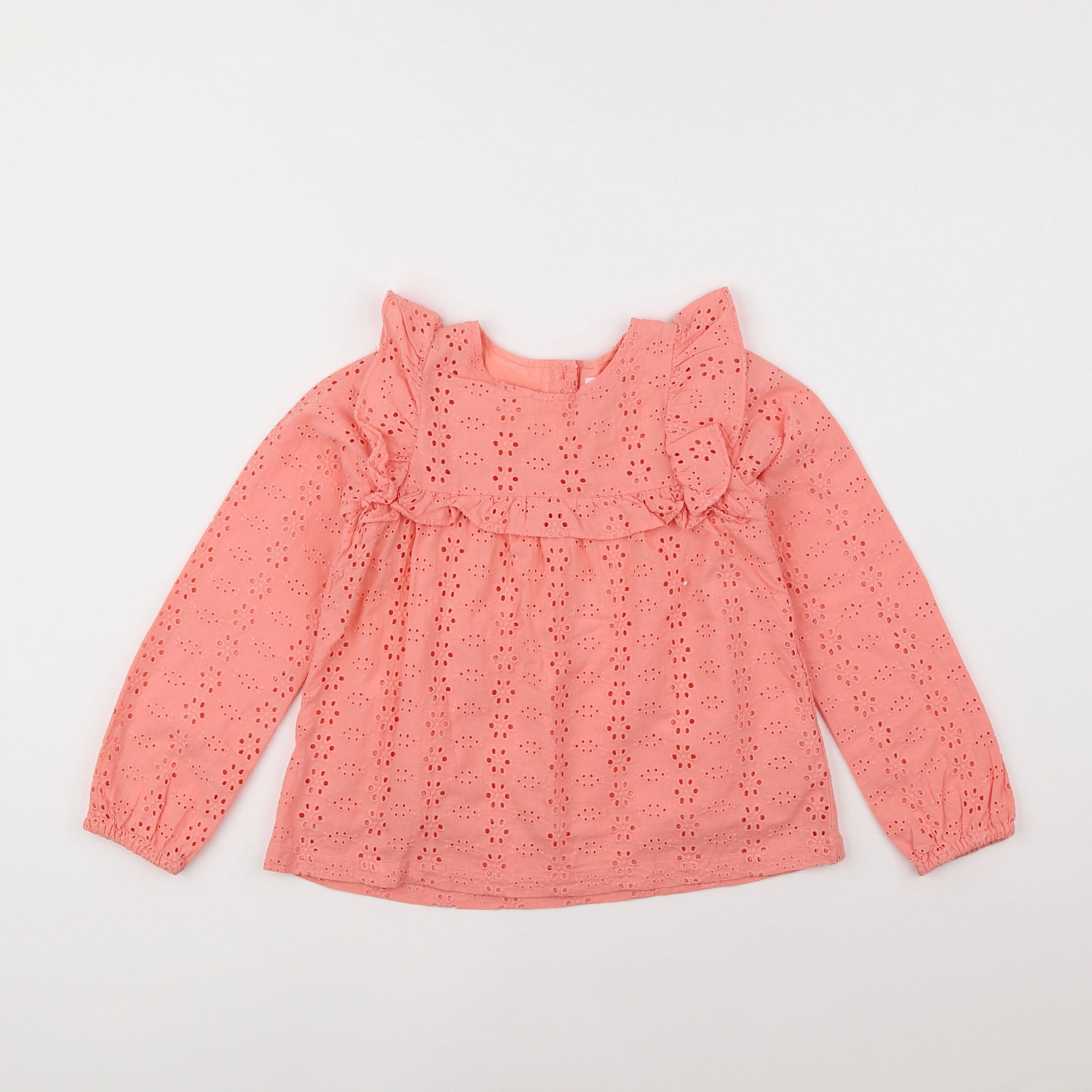 Vertbaudet - blouse orange - 7 ans