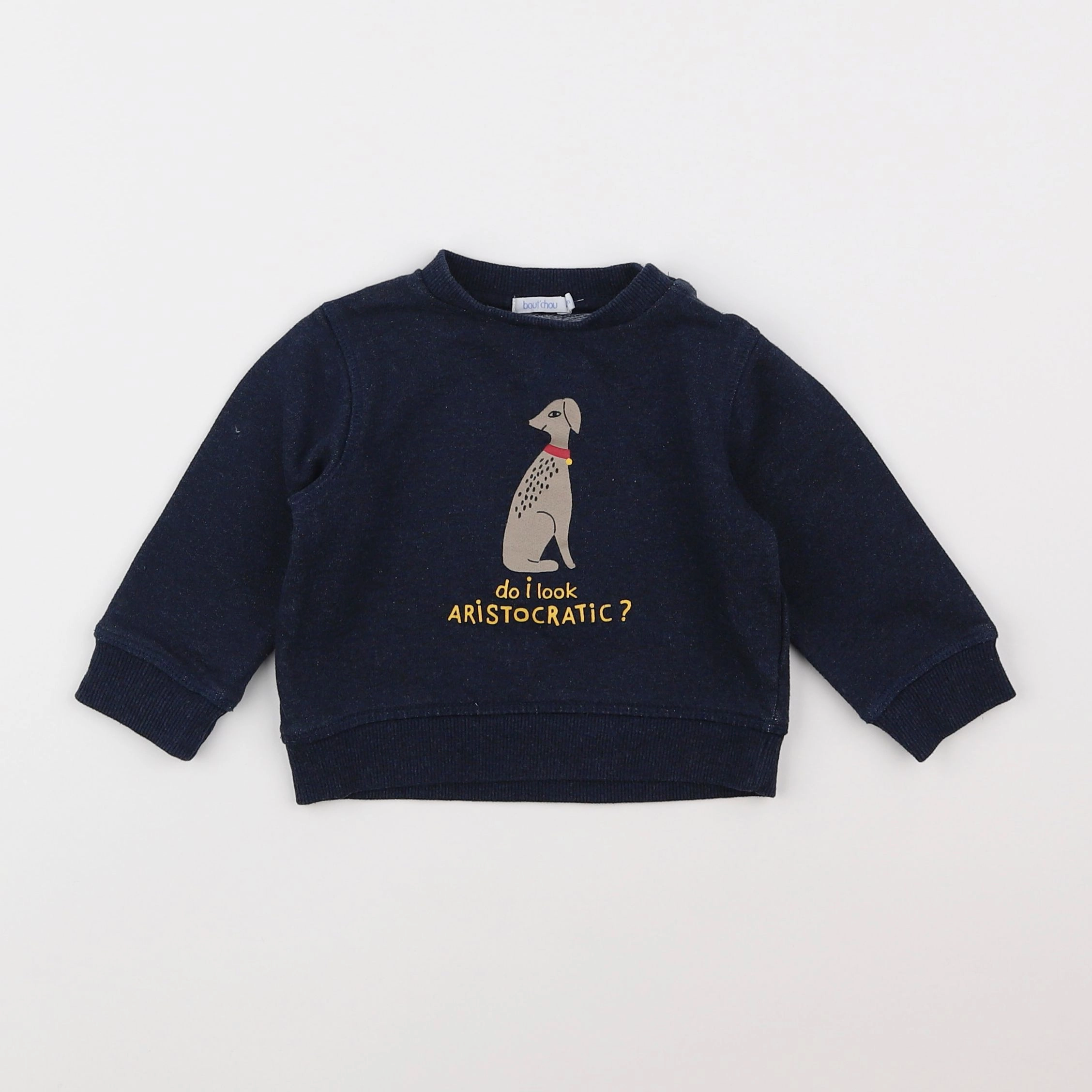 Boutchou - sweat bleu - 9 mois