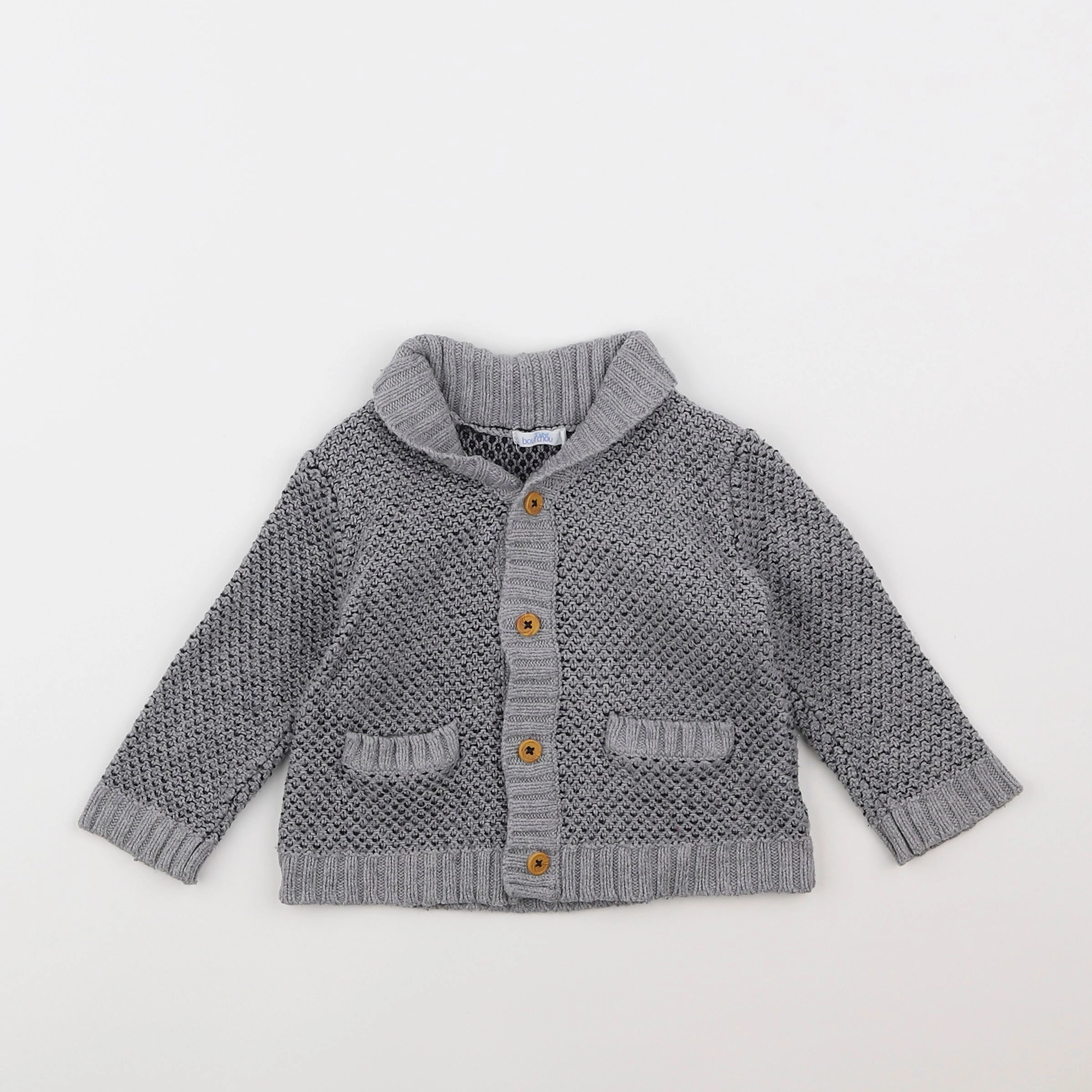 Boutchou - gilet gris - 9 mois