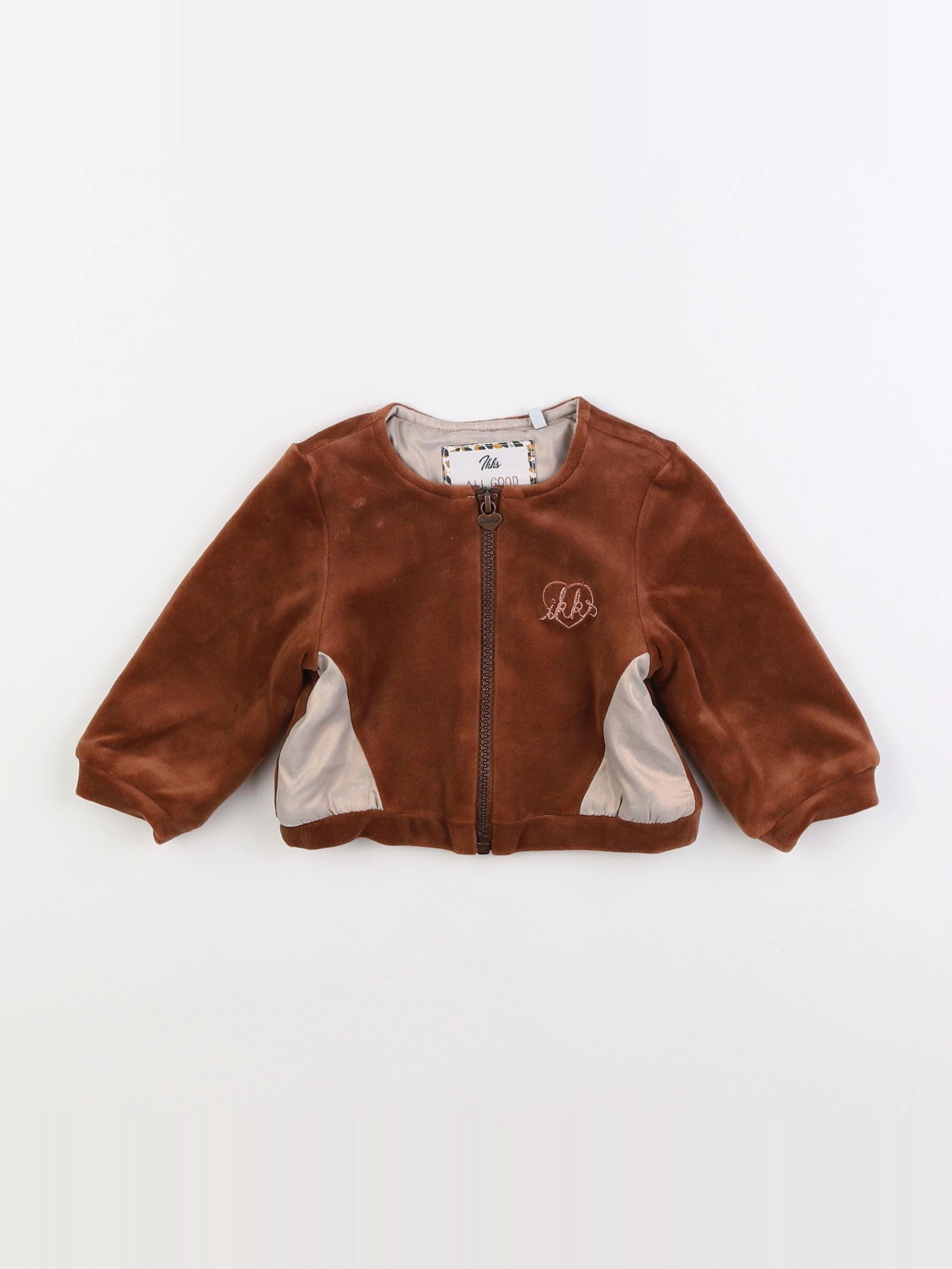 IKKS - sweat marron - 12 mois