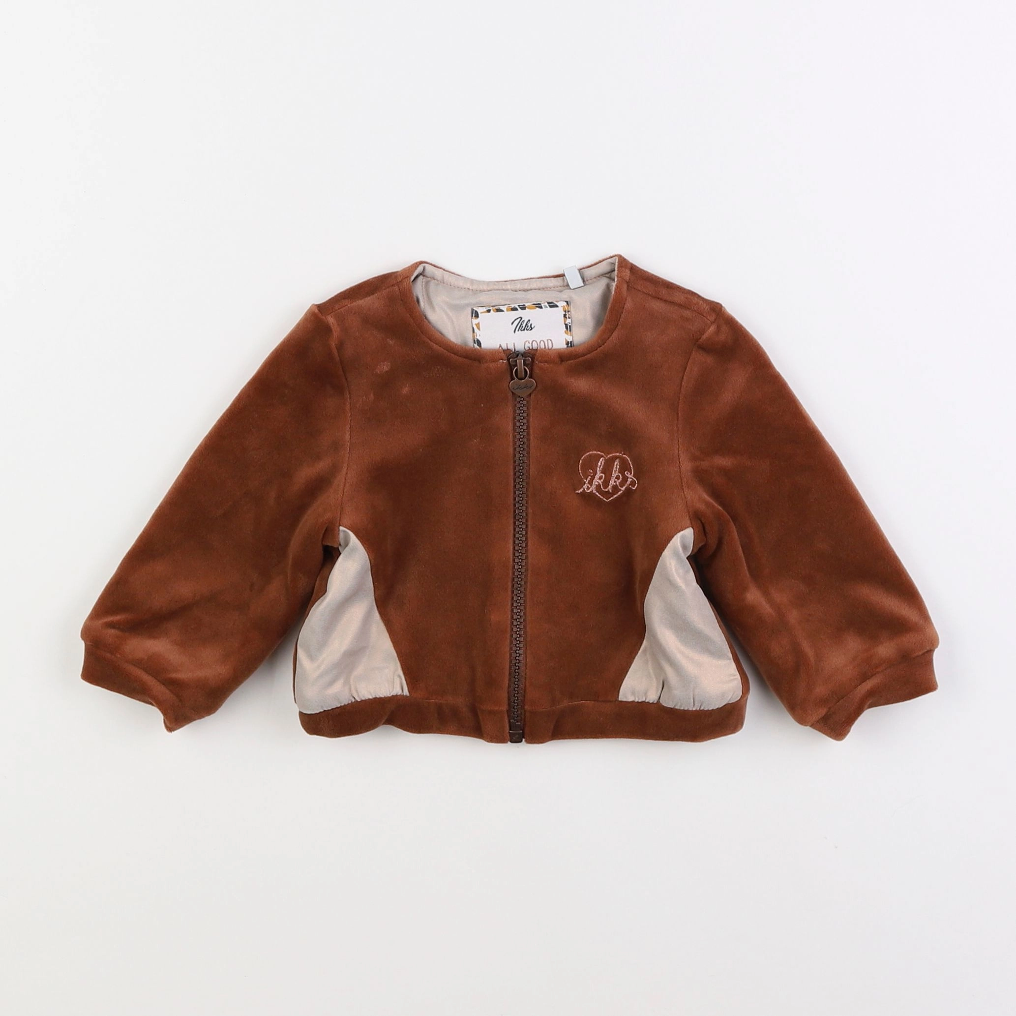 IKKS - sweat marron - 12 mois