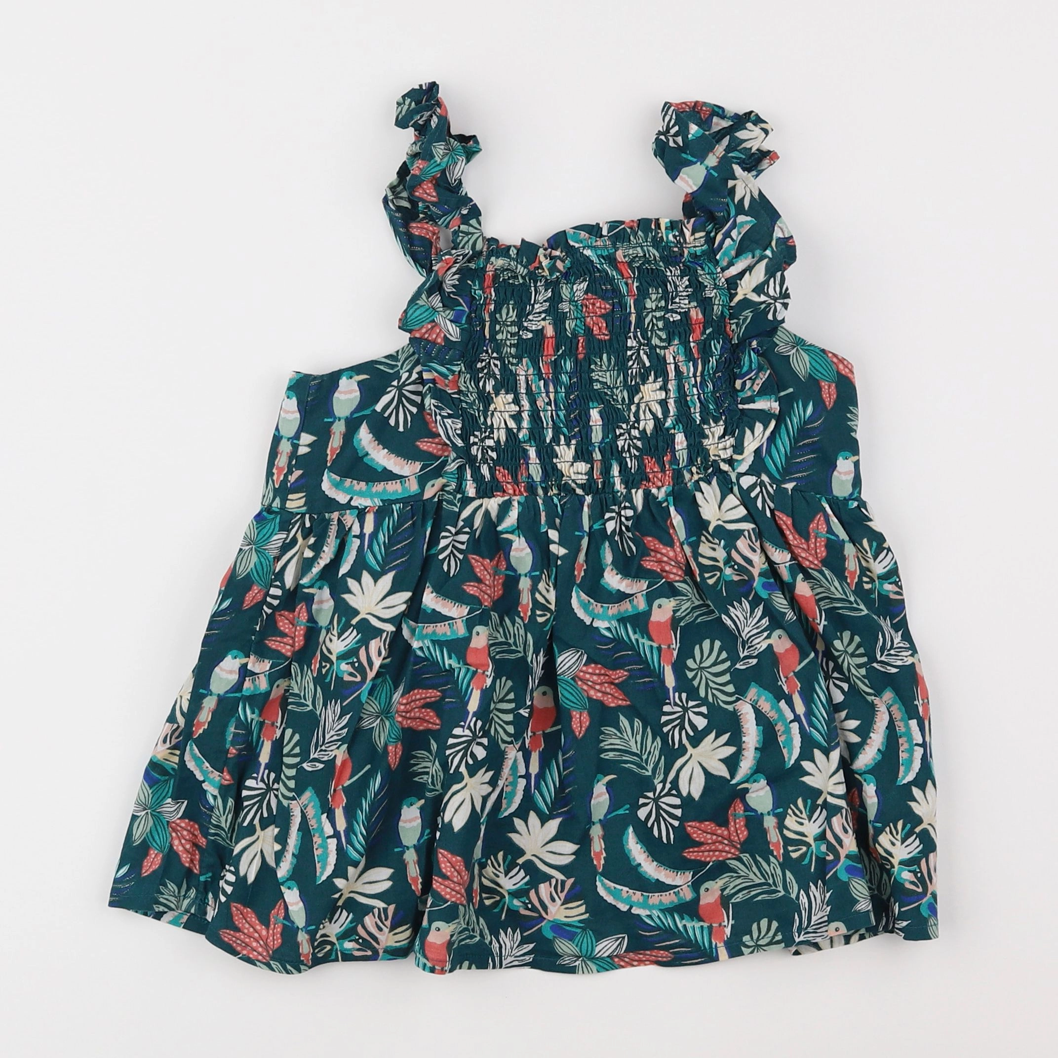 Vertbaudet - blouse vert, rose - 8 ans