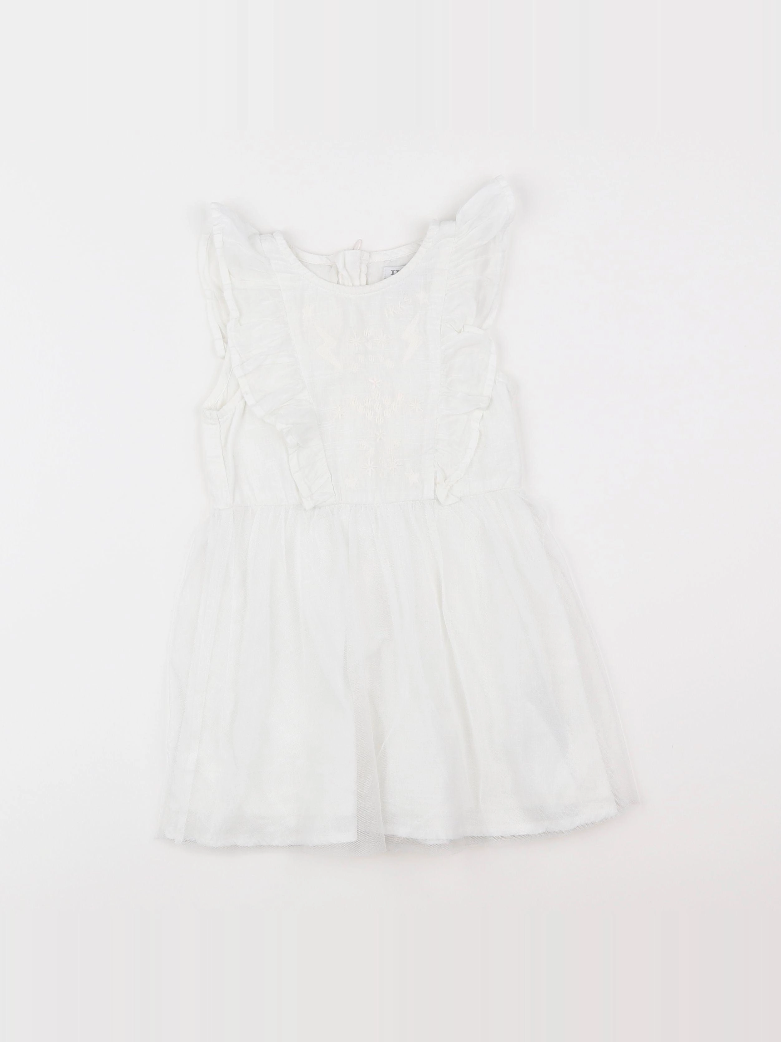 IKKS - robe blanc - 2 ans