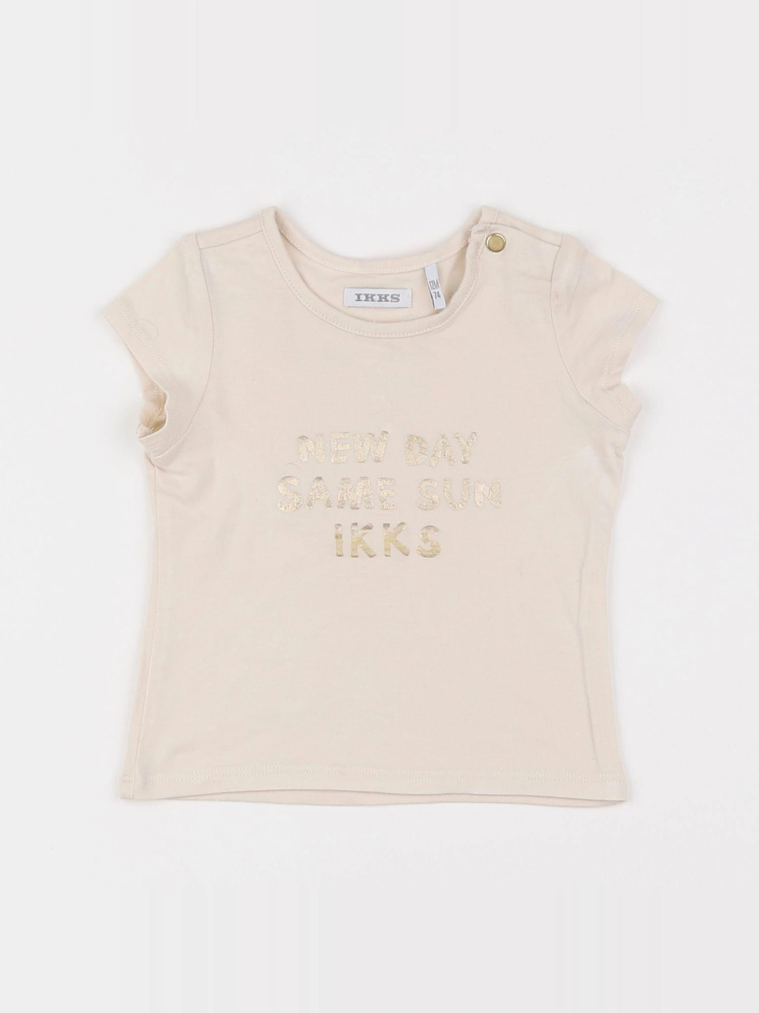 IKKS - tee-shirt beige - 12 mois