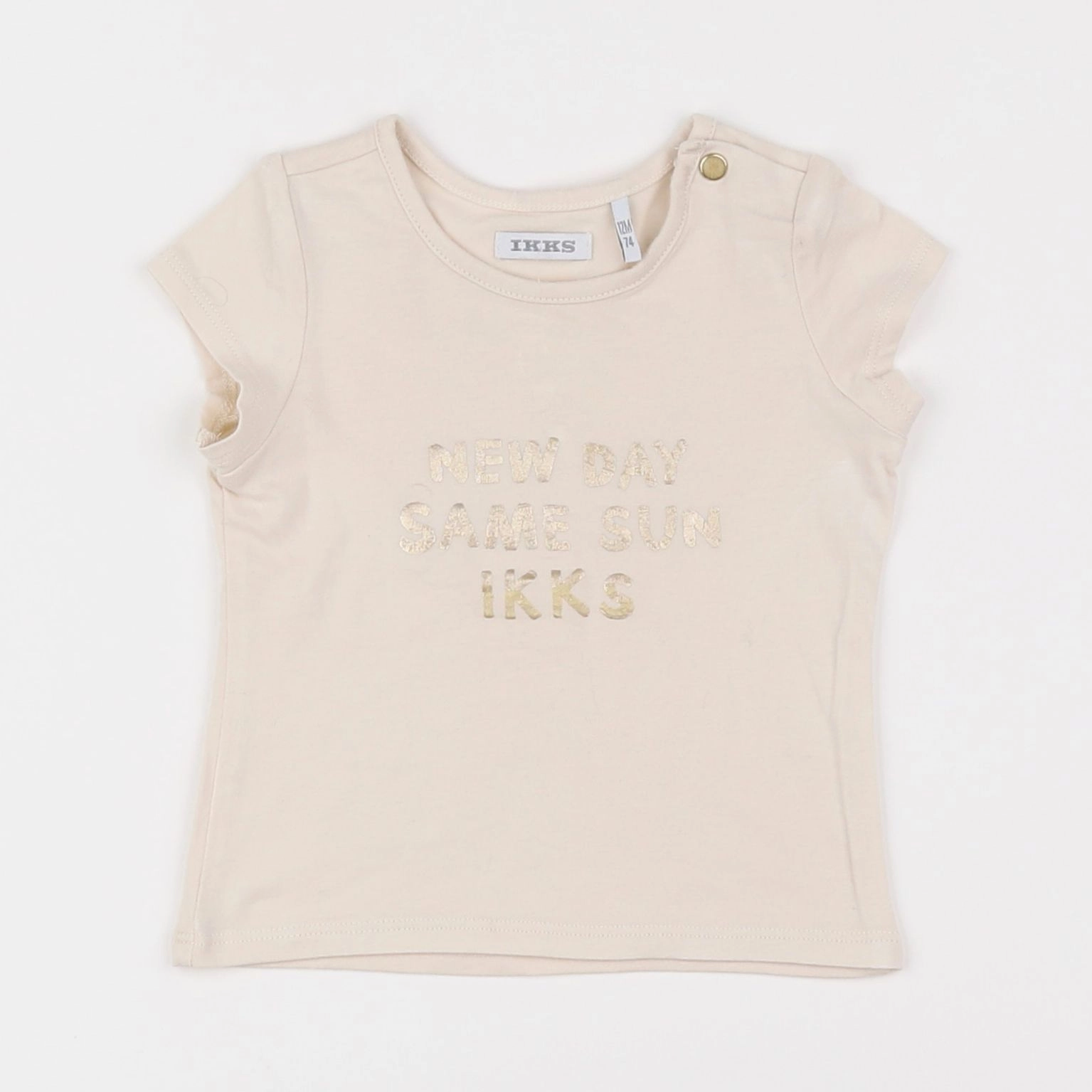 IKKS - tee-shirt beige - 12 mois
