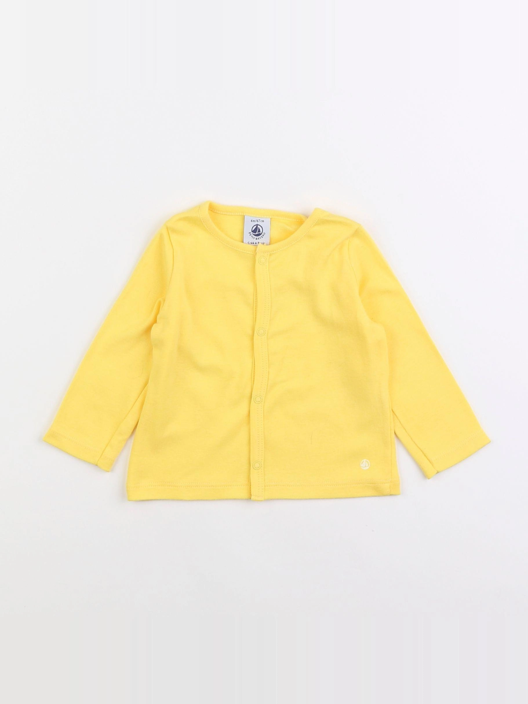 Petit Bateau - tee-shirt jaune - 6 mois
