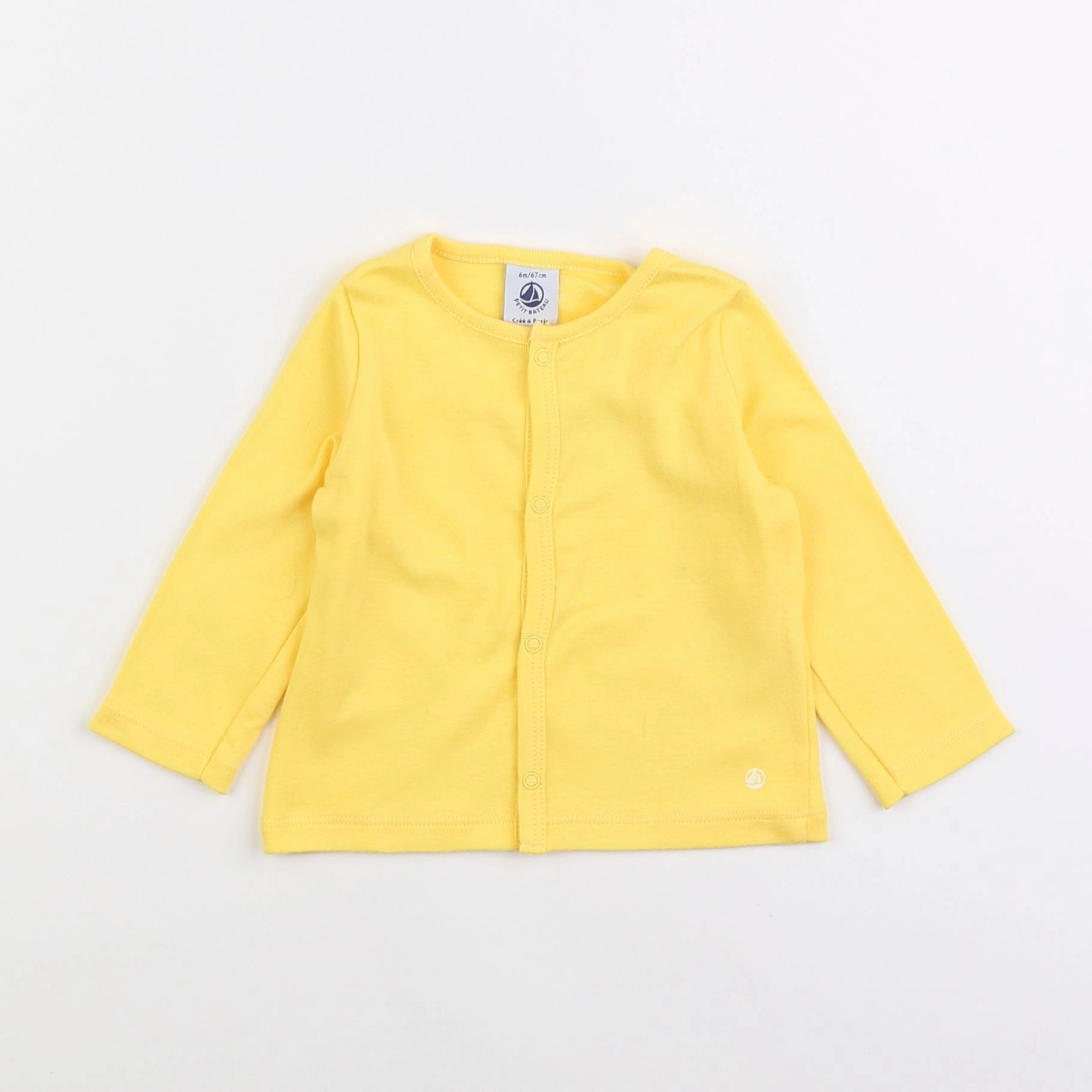 Petit Bateau - gilet jaune - 6 mois