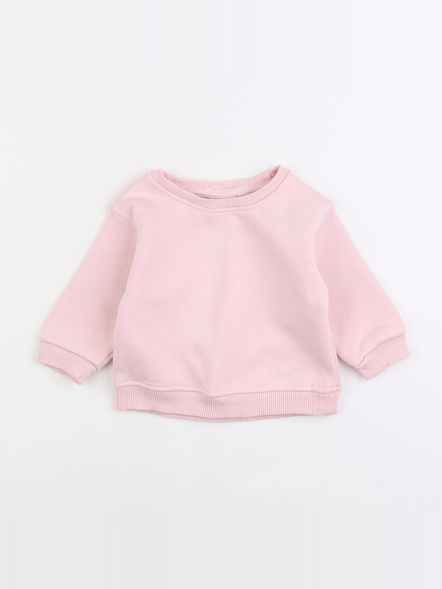 Zara - sweat rose - 3/6 mois