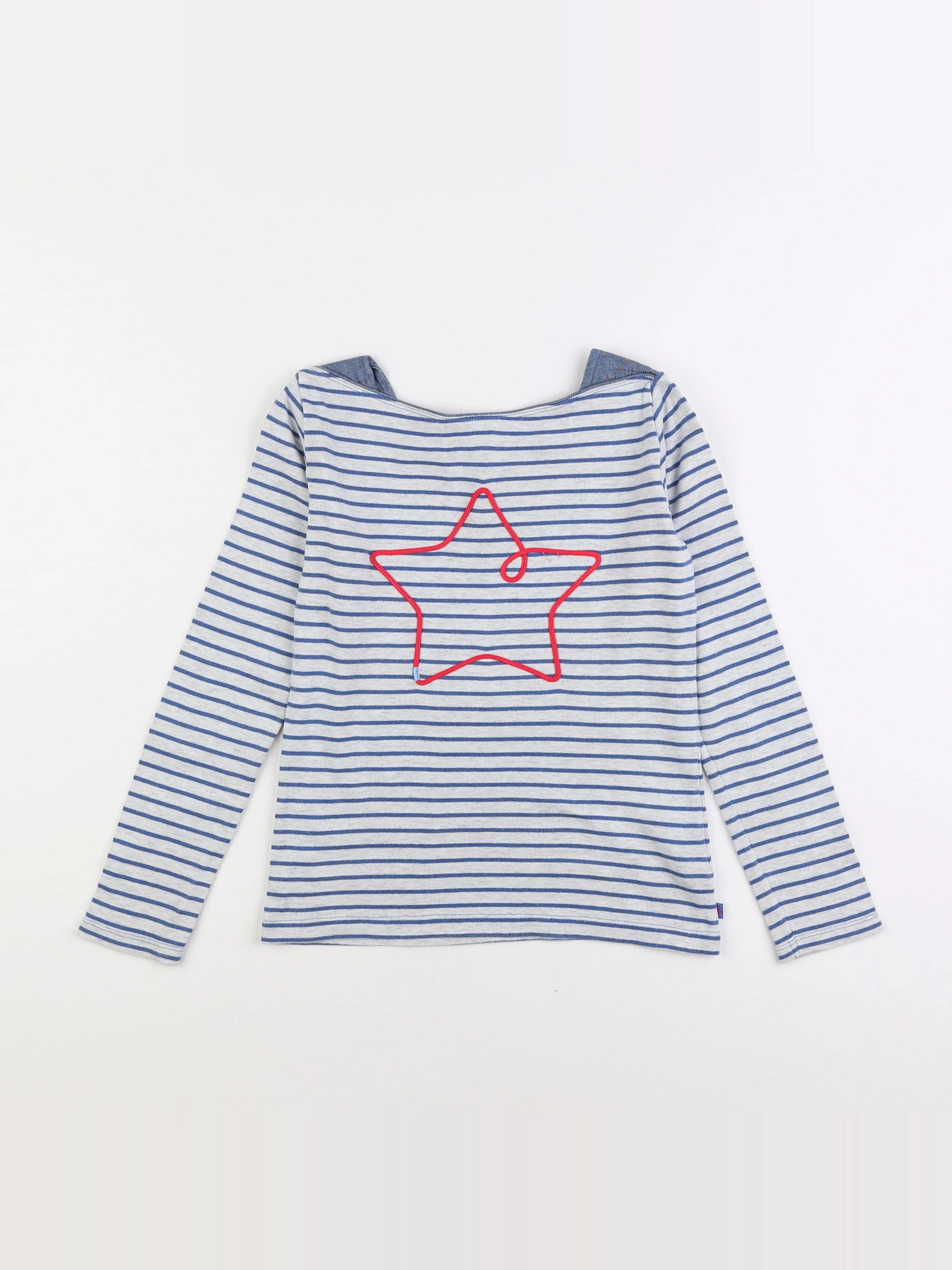 Okaidi - tee-shirt bleu, gris - 10 ans