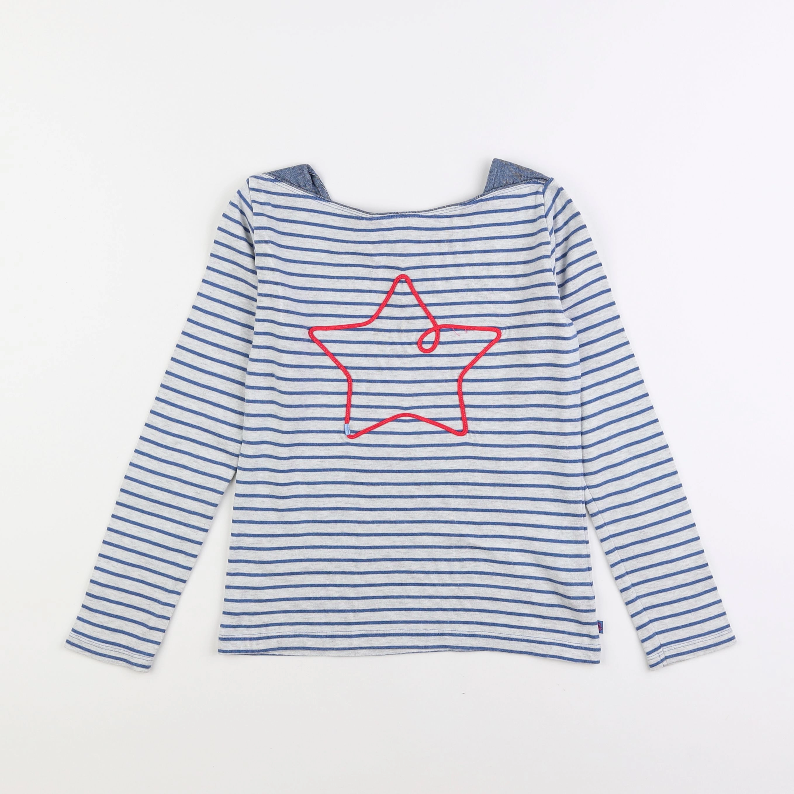 Okaidi - tee-shirt bleu, gris - 10 ans