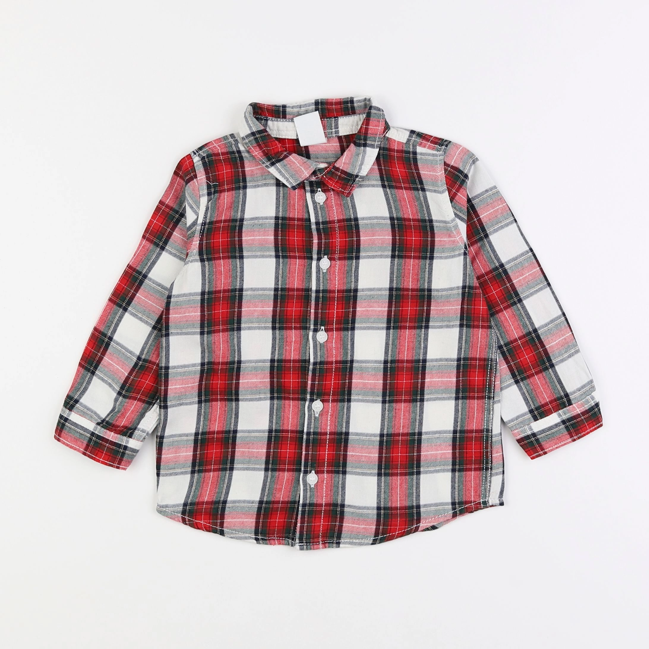 H&M - chemise rouge - 12/18 mois