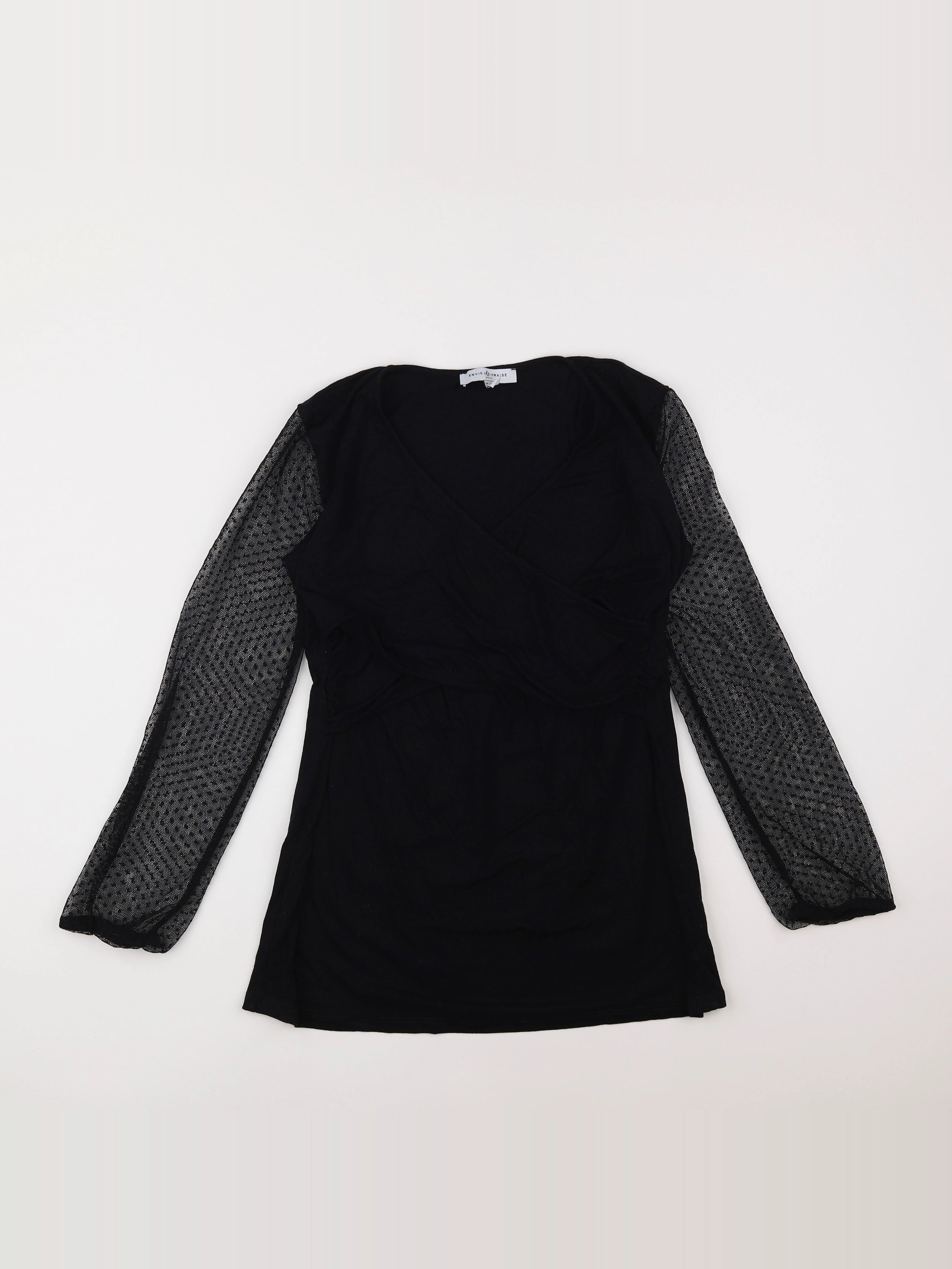Envie de fraise - tee-shirt grossesse noir - 38 à 40