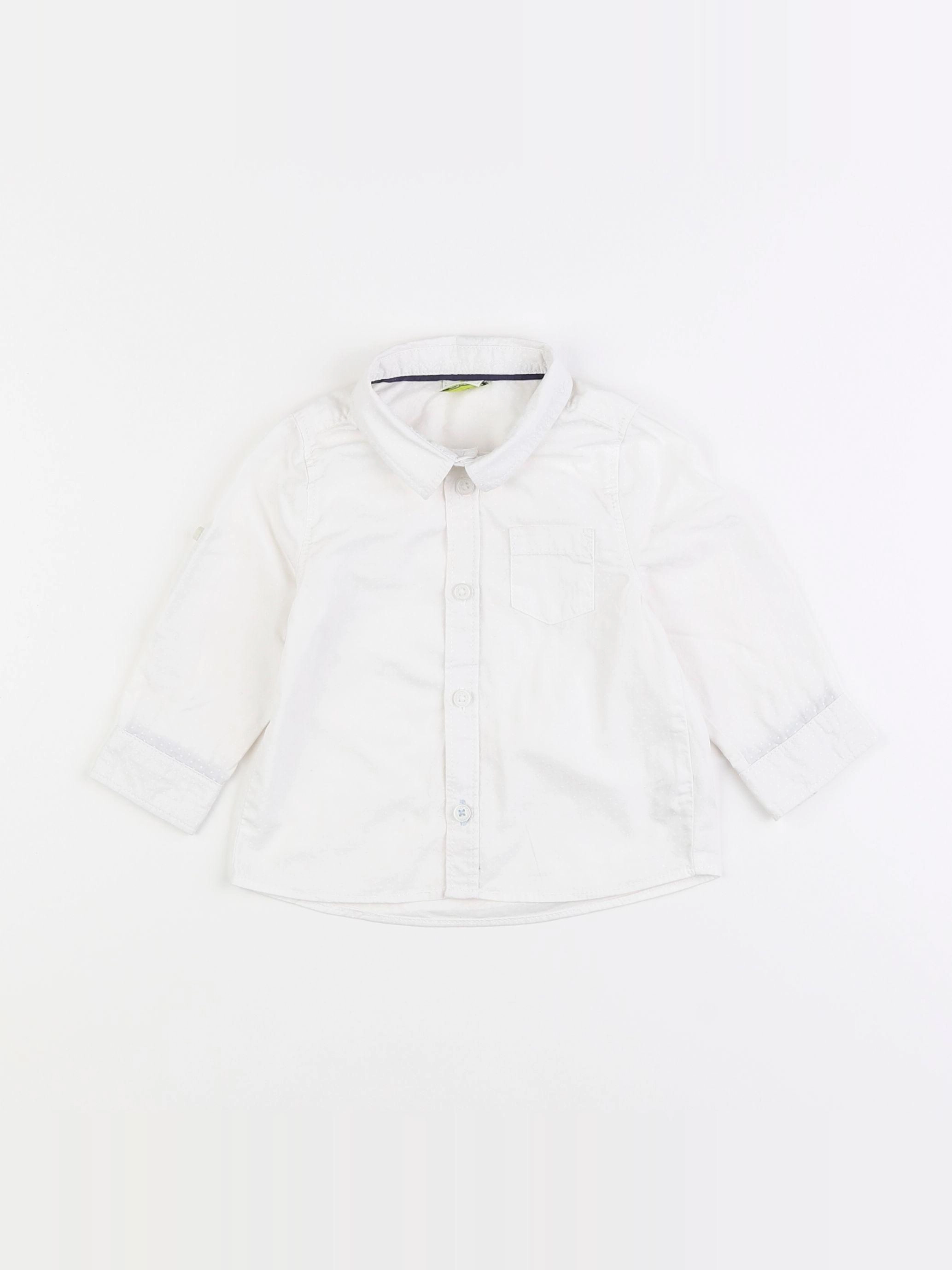 Tape à l'oeil - chemise blanc - 12 mois
