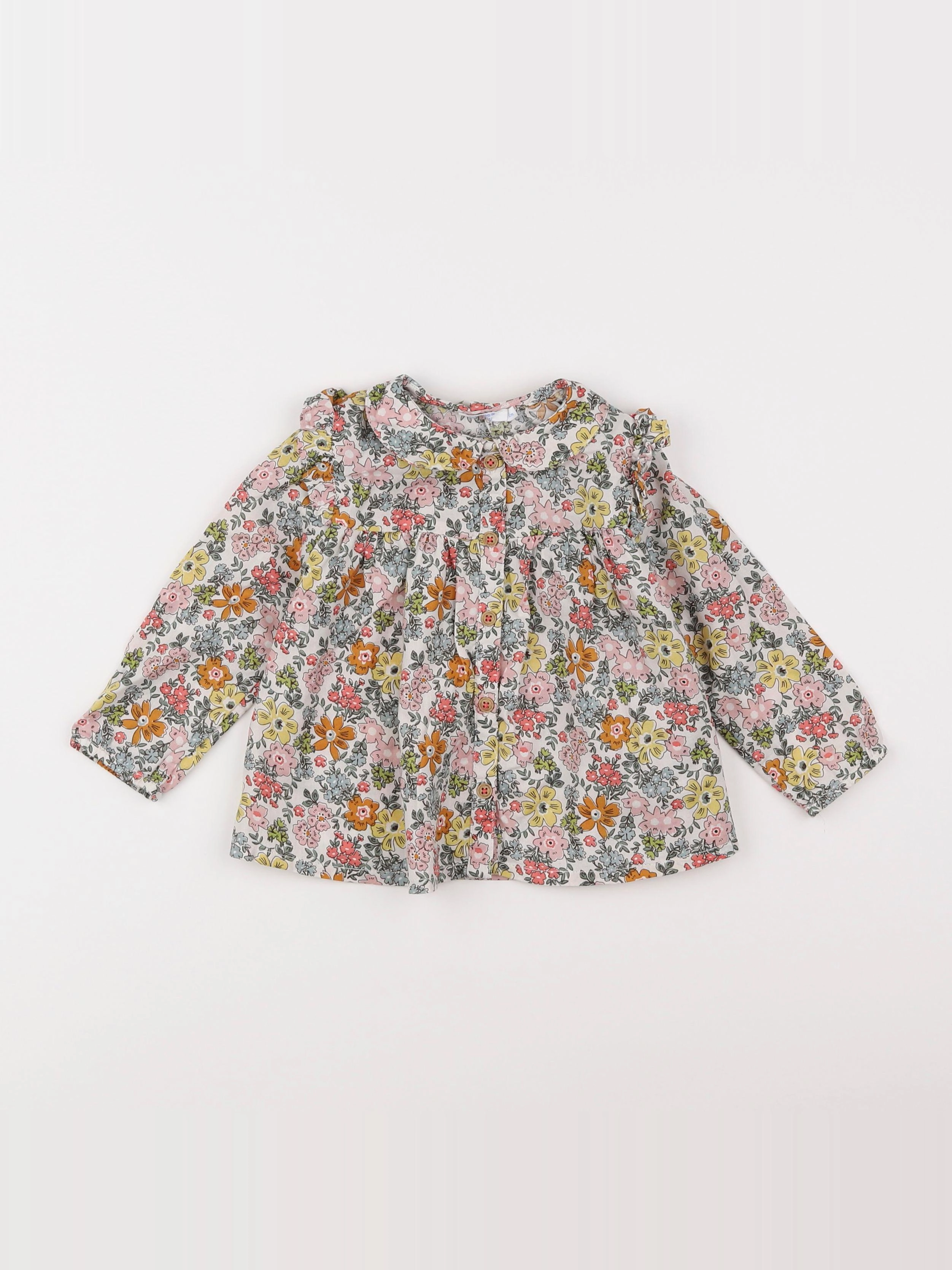 Boutchou - blouse multicolore - 12 mois