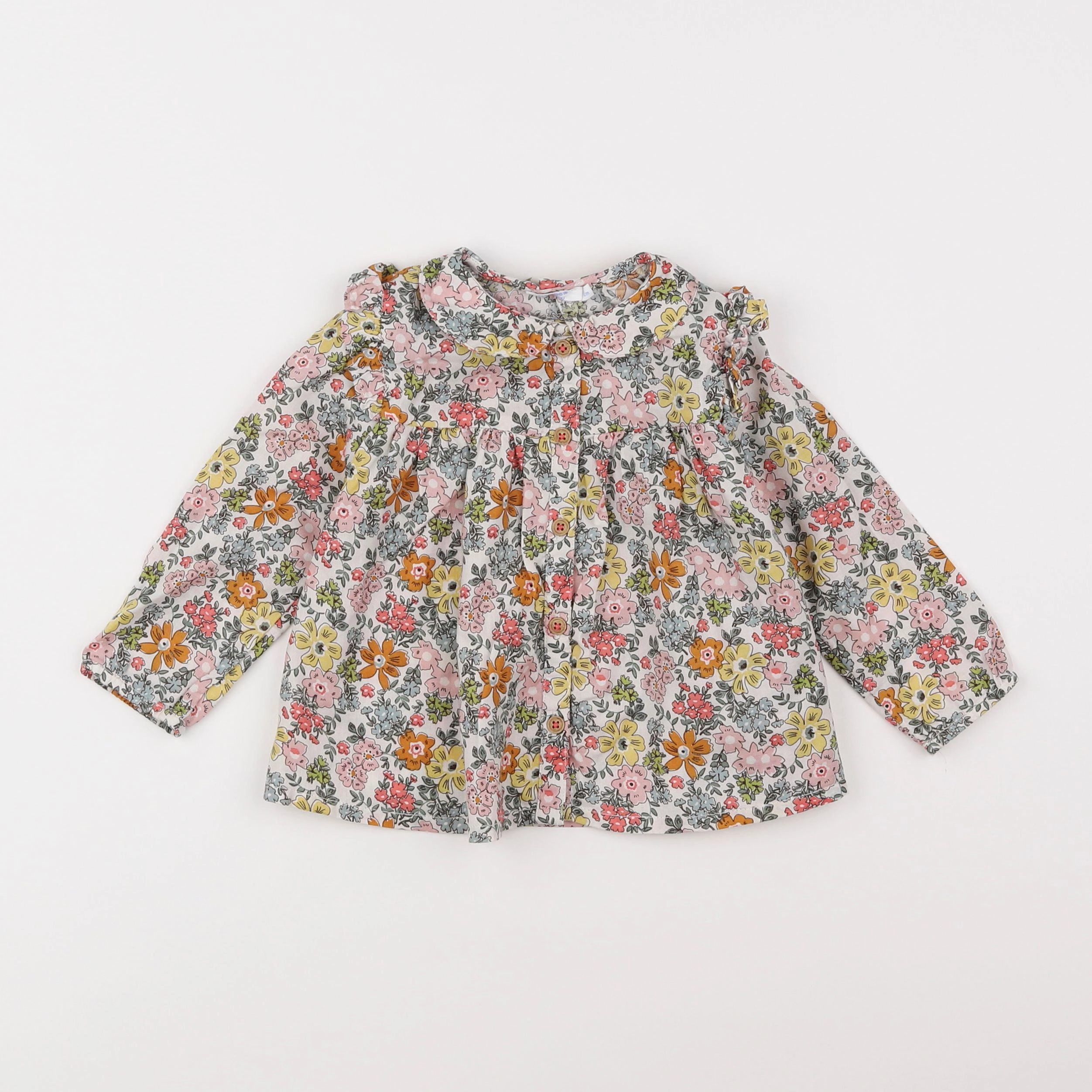 Boutchou - blouse multicolore - 12 mois